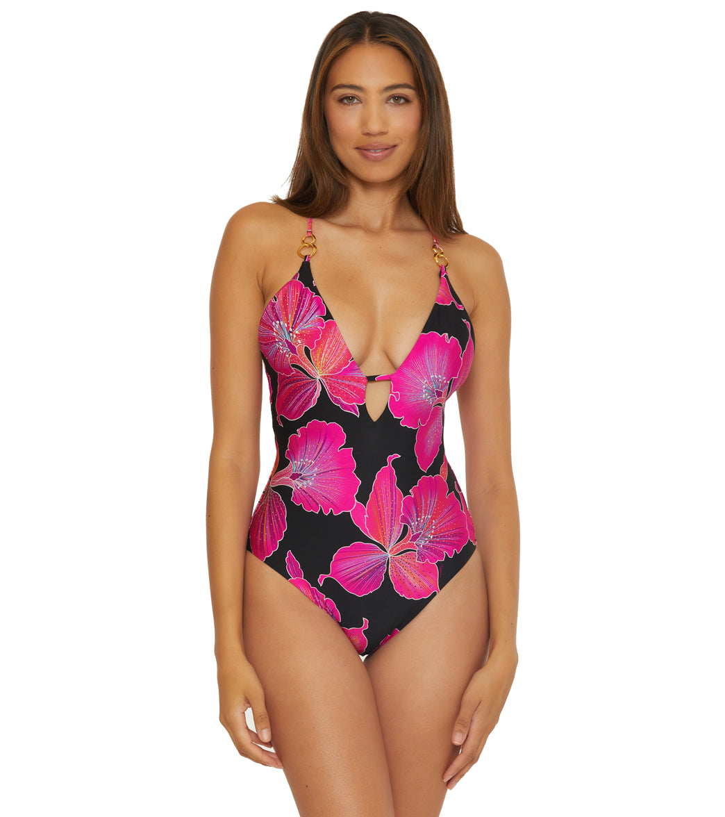 Trina Turk Women's Fleury Plunge One Piece Swimsuit