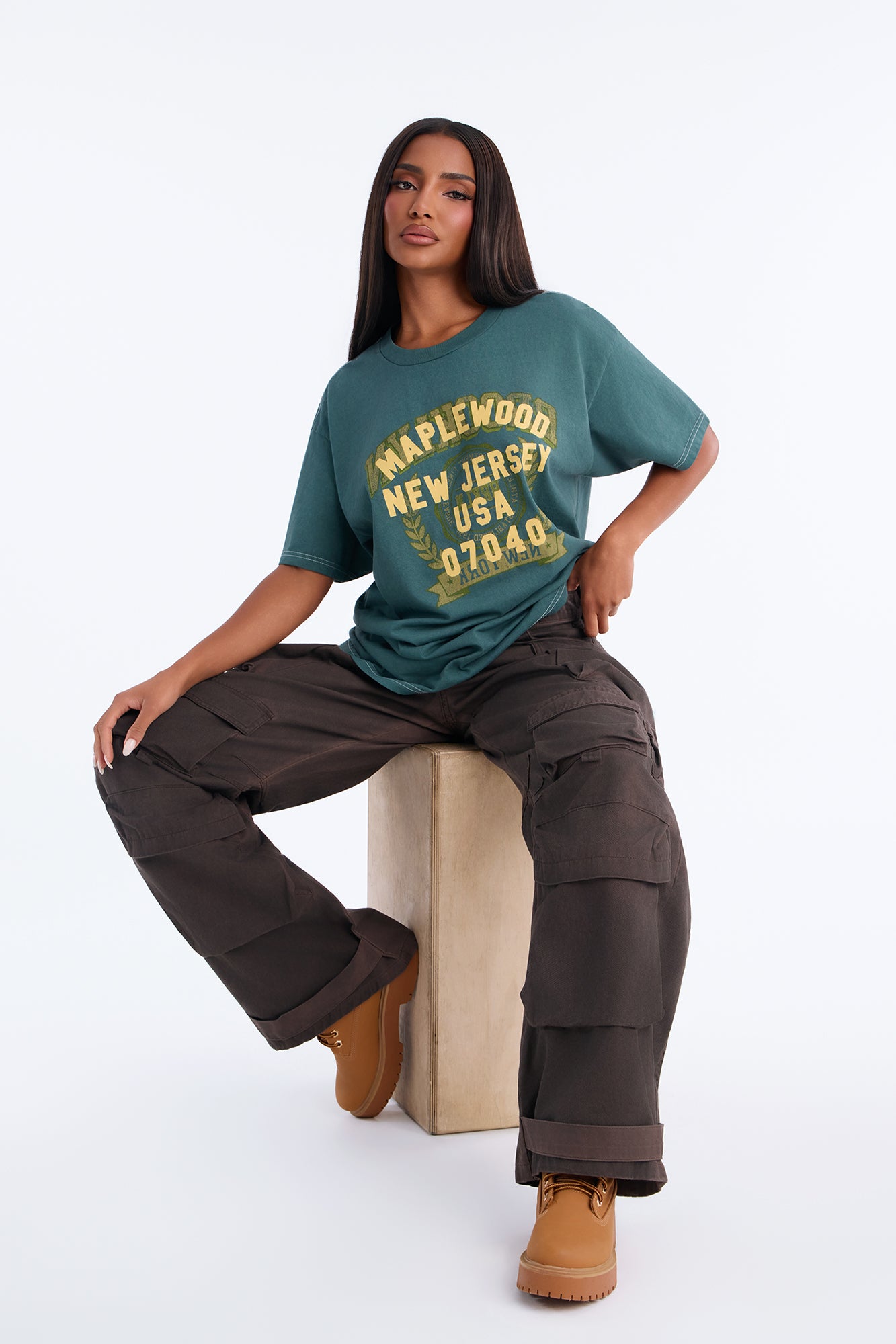 Maplewood Vintage Find Washed Tee - Hunter