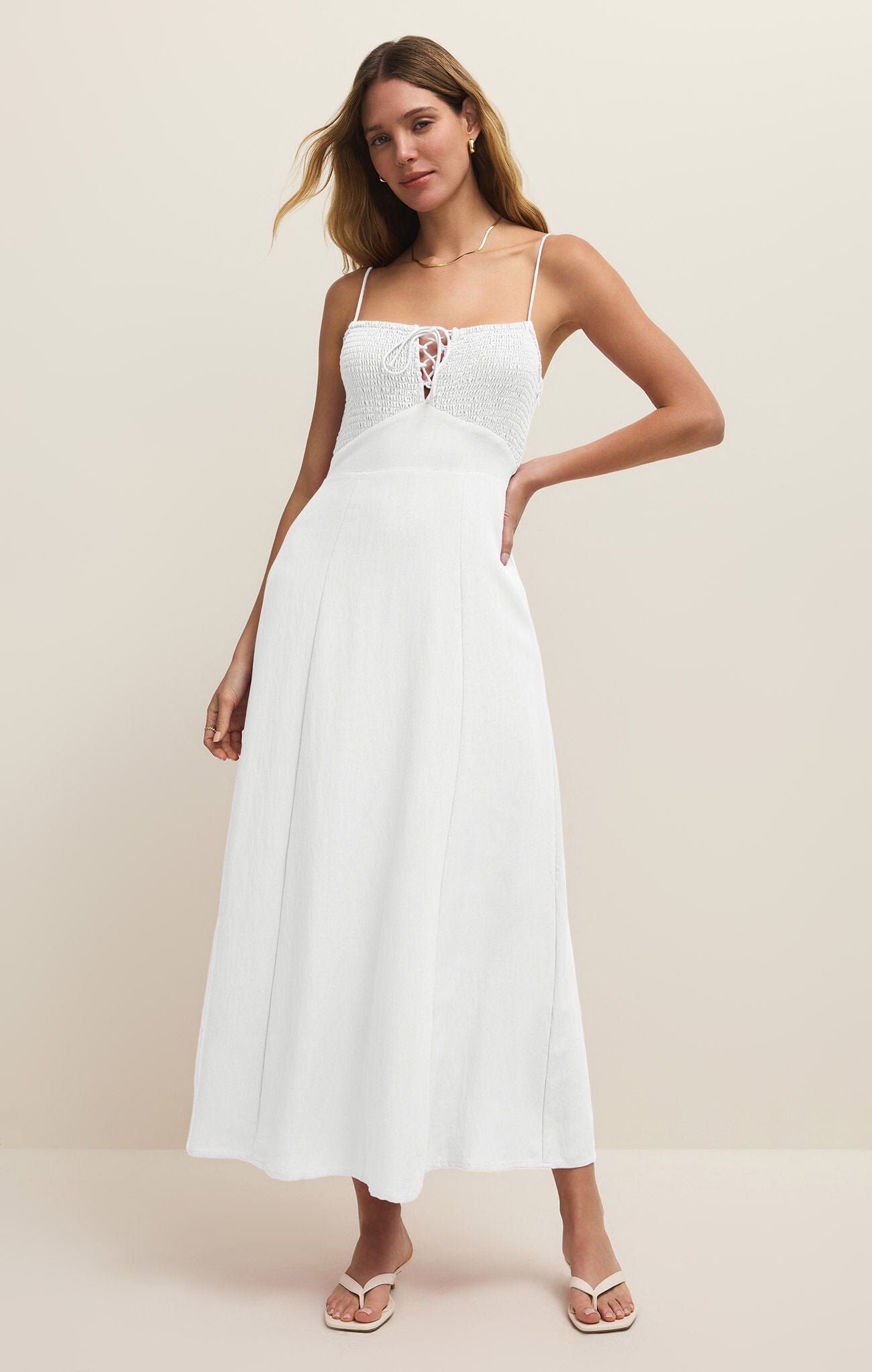 Z Supply White Granada Maxi Dress