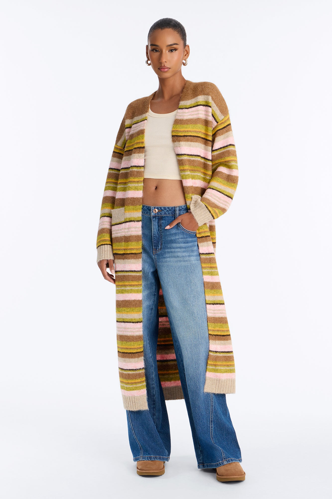 Warm Endings Maxi Cardigan - Multi Color