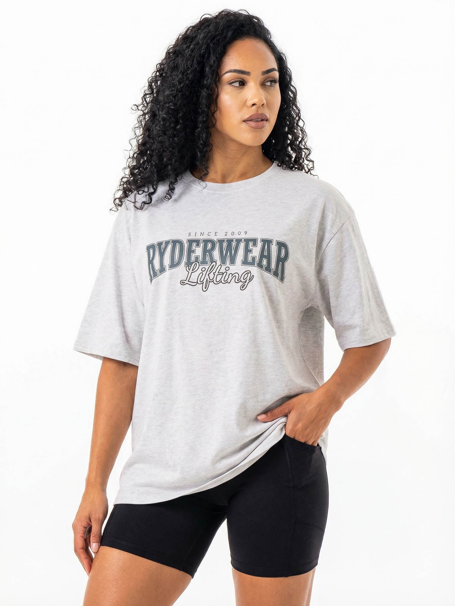 Lifting Oversized Tshirt - Snow Marle
