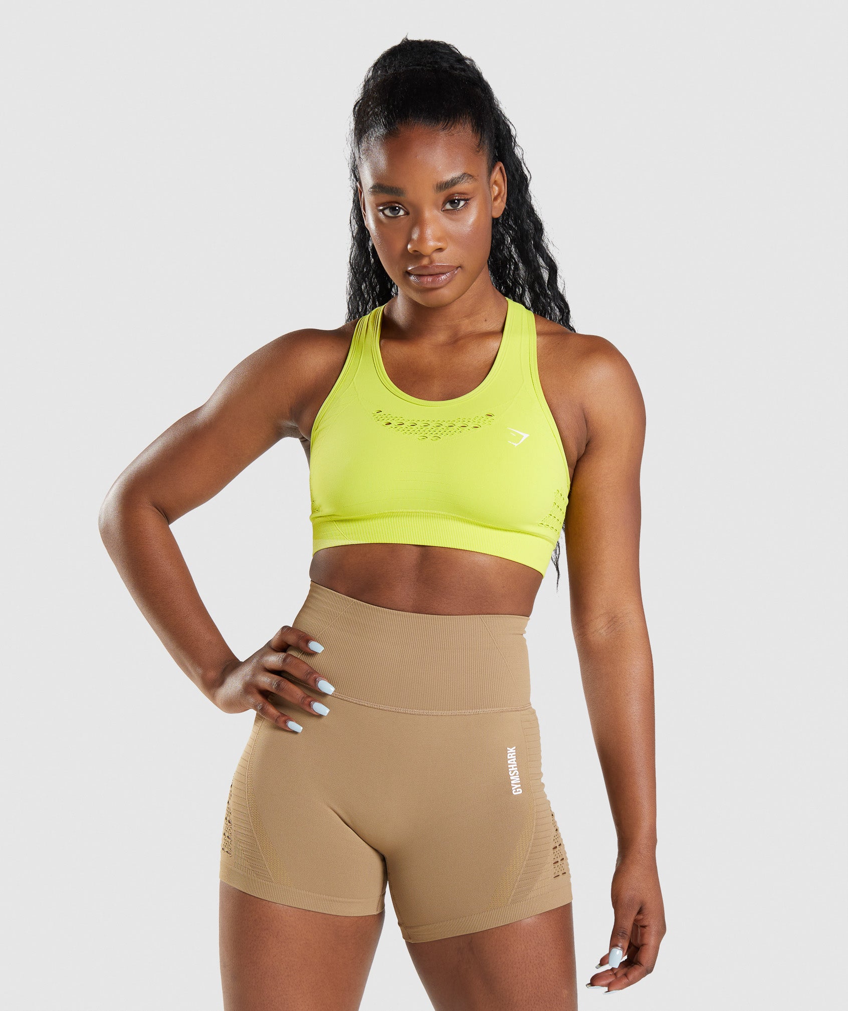 Gymshark Energy Seamless Sports Bra - Glitch Yellow