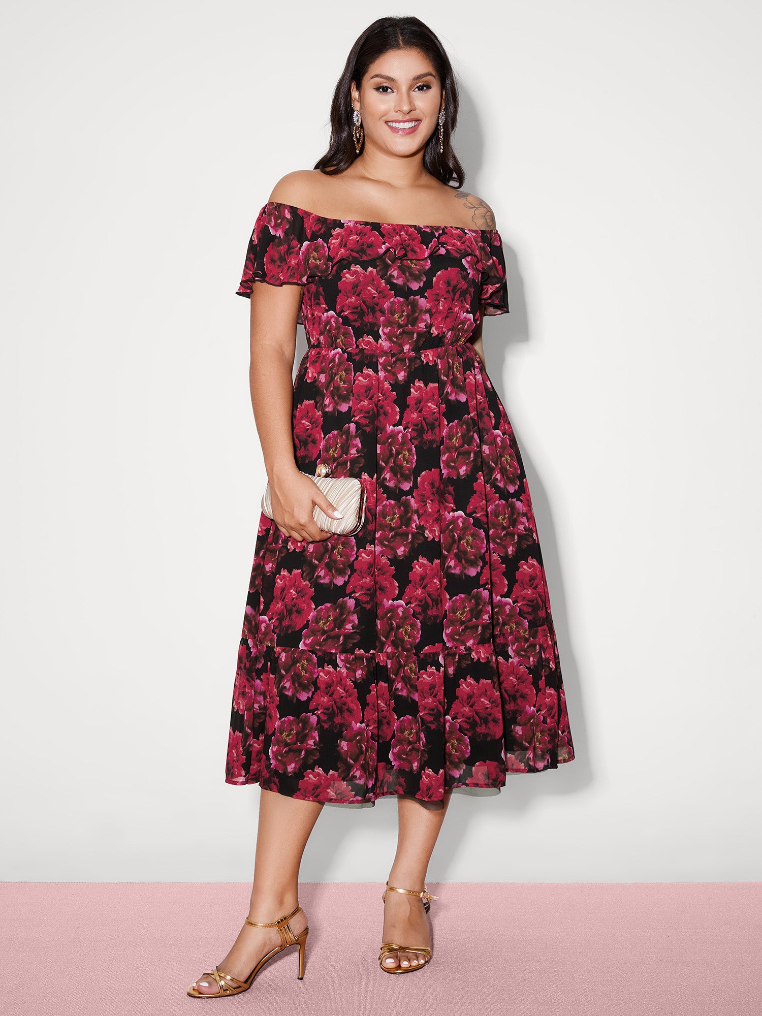 Love in the Air Off-Shoulder Maxi Dress