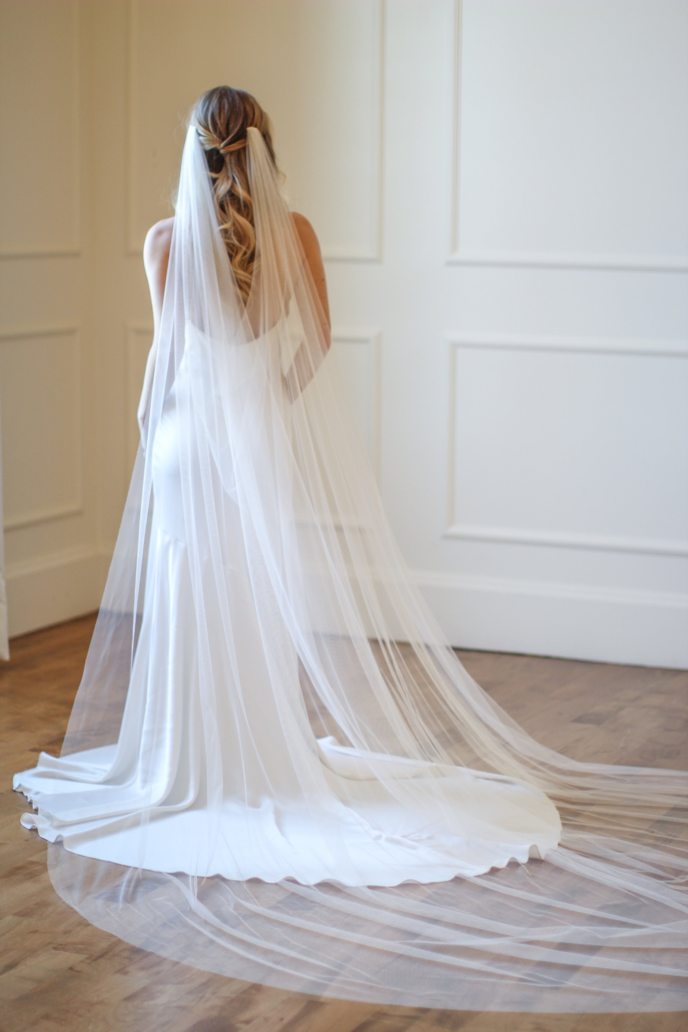 Draped Veil with Two Combs