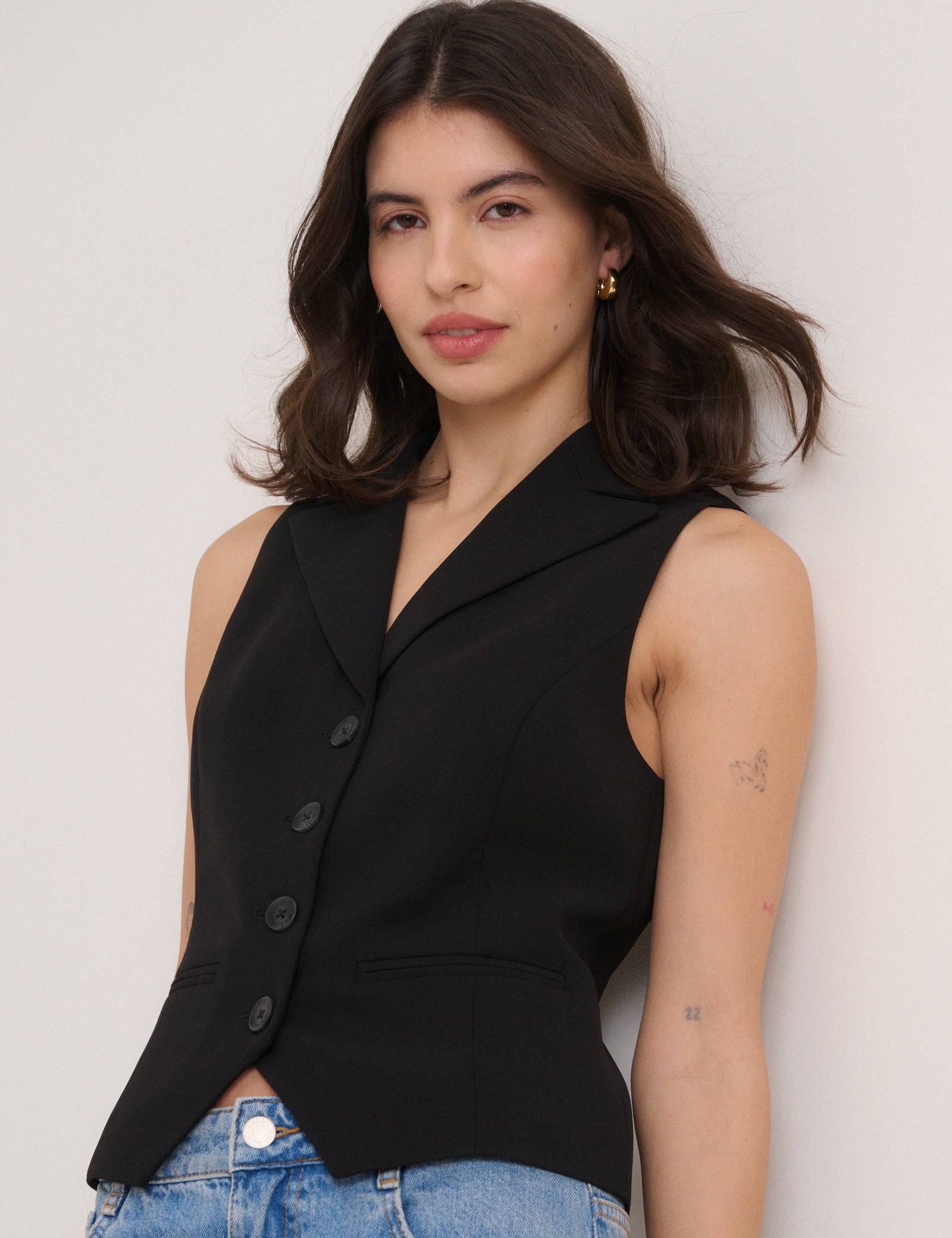 Black Collar Waistcoat