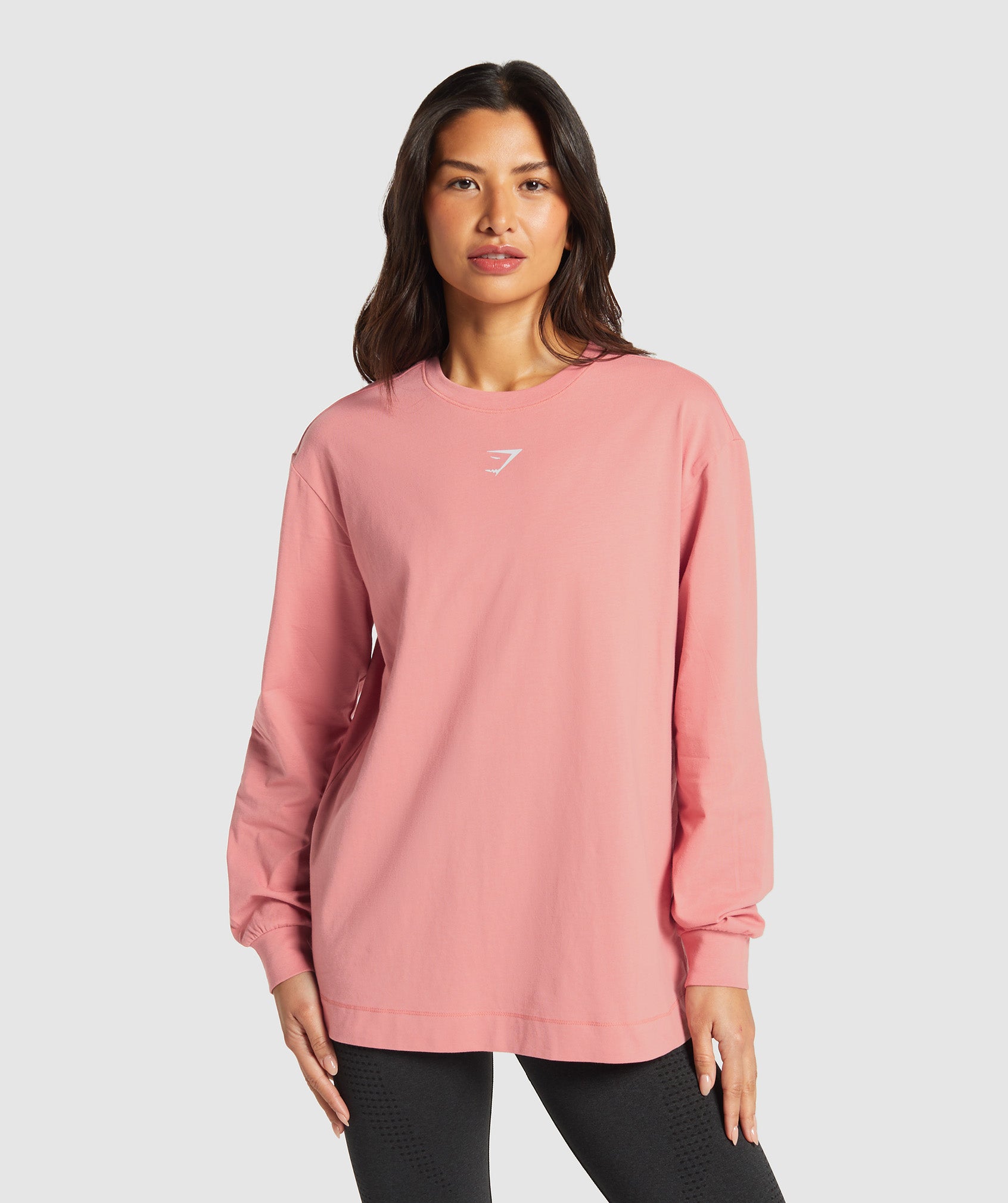 Gymshark Fraction Long Sleeve T-Shirt - Classic Pink