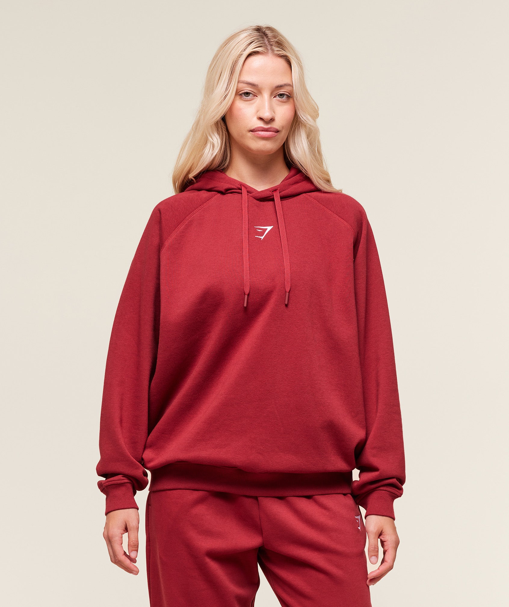 Gymshark Training Oversized Fleece Hoodie - Athletic Burgundy