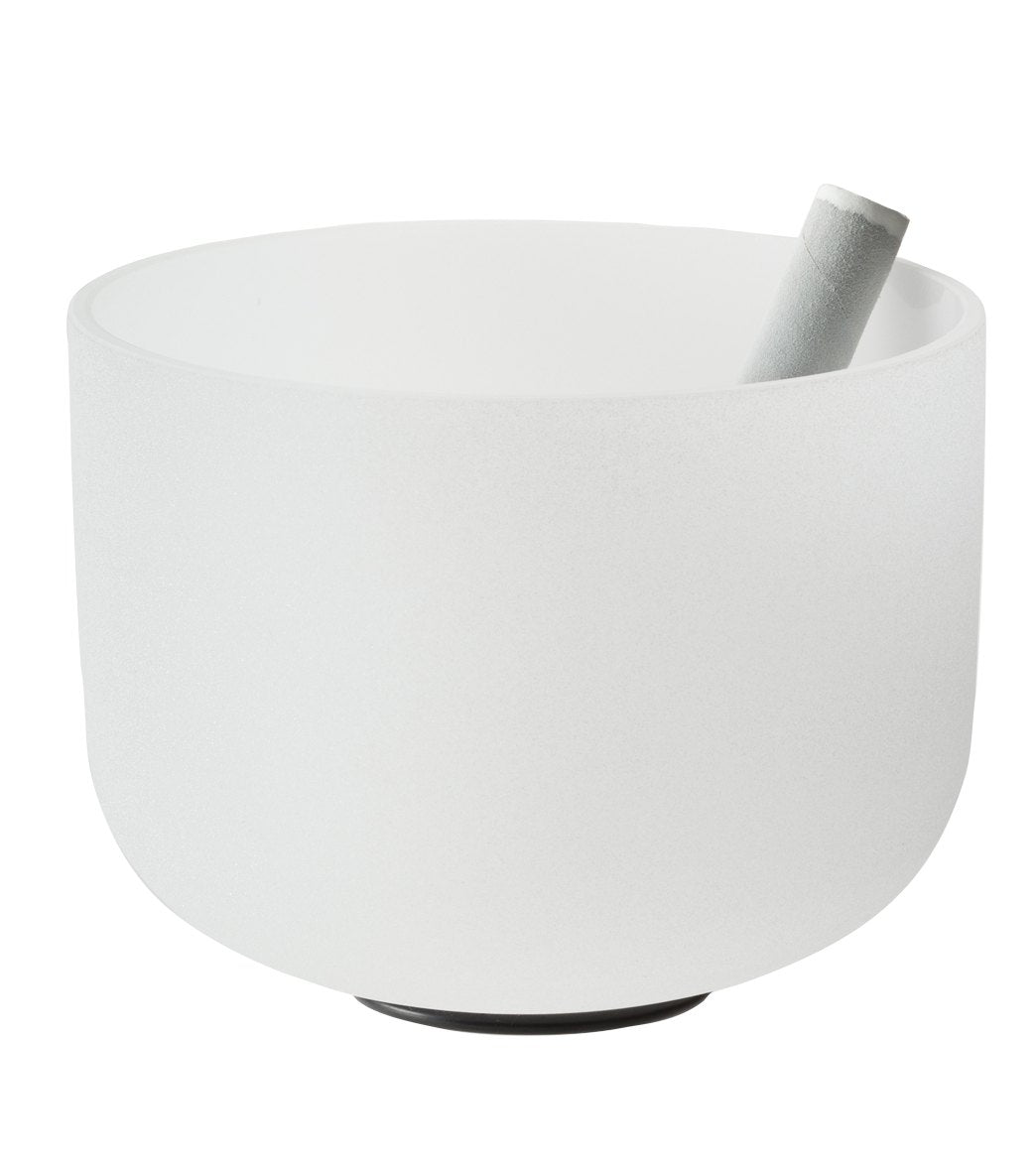 Sacred Space 432 Hz Frosted F# Thymus Chakra Crystal Singing Bowl 10" #C10Fsm30