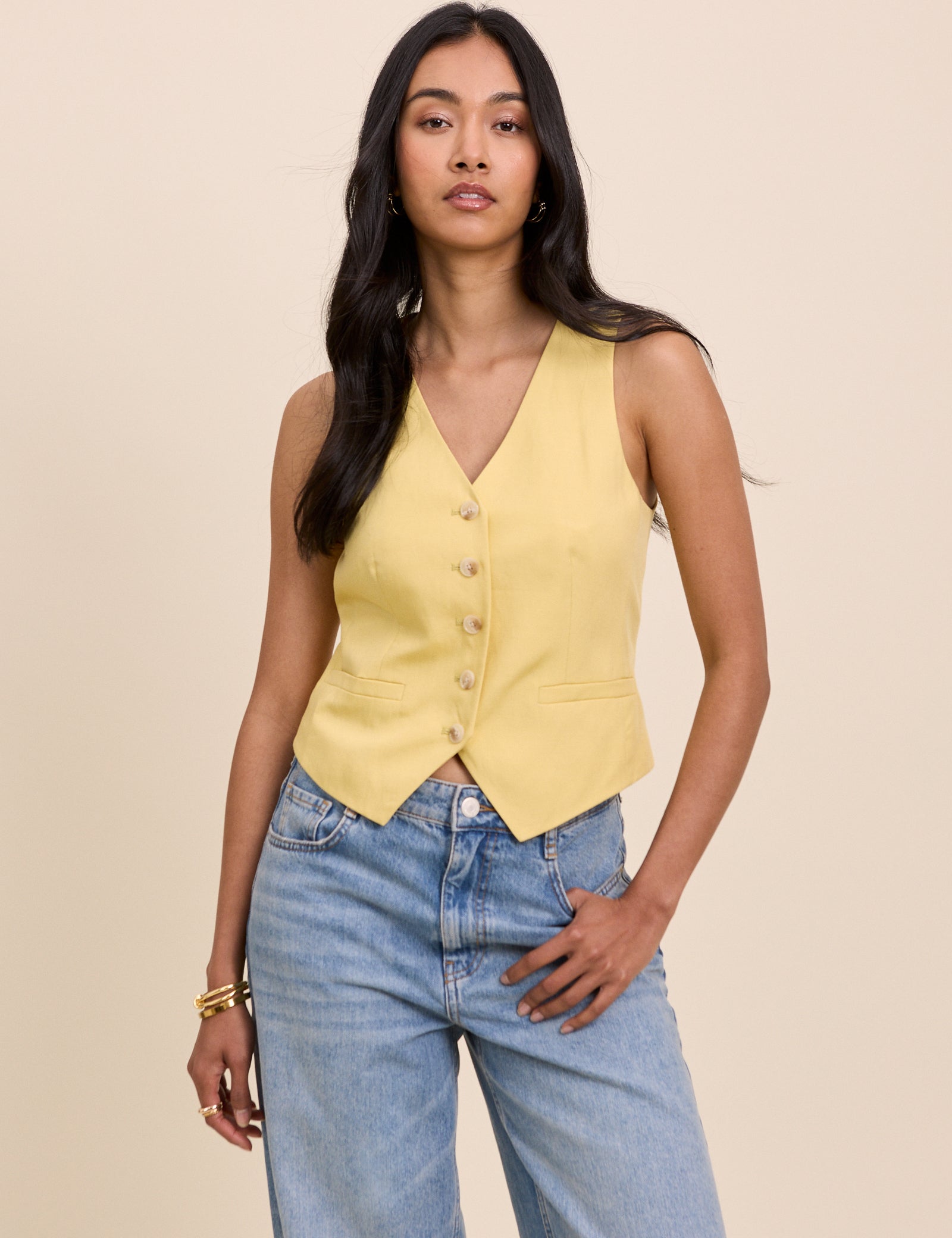 Yellow Tailored Waistcoat