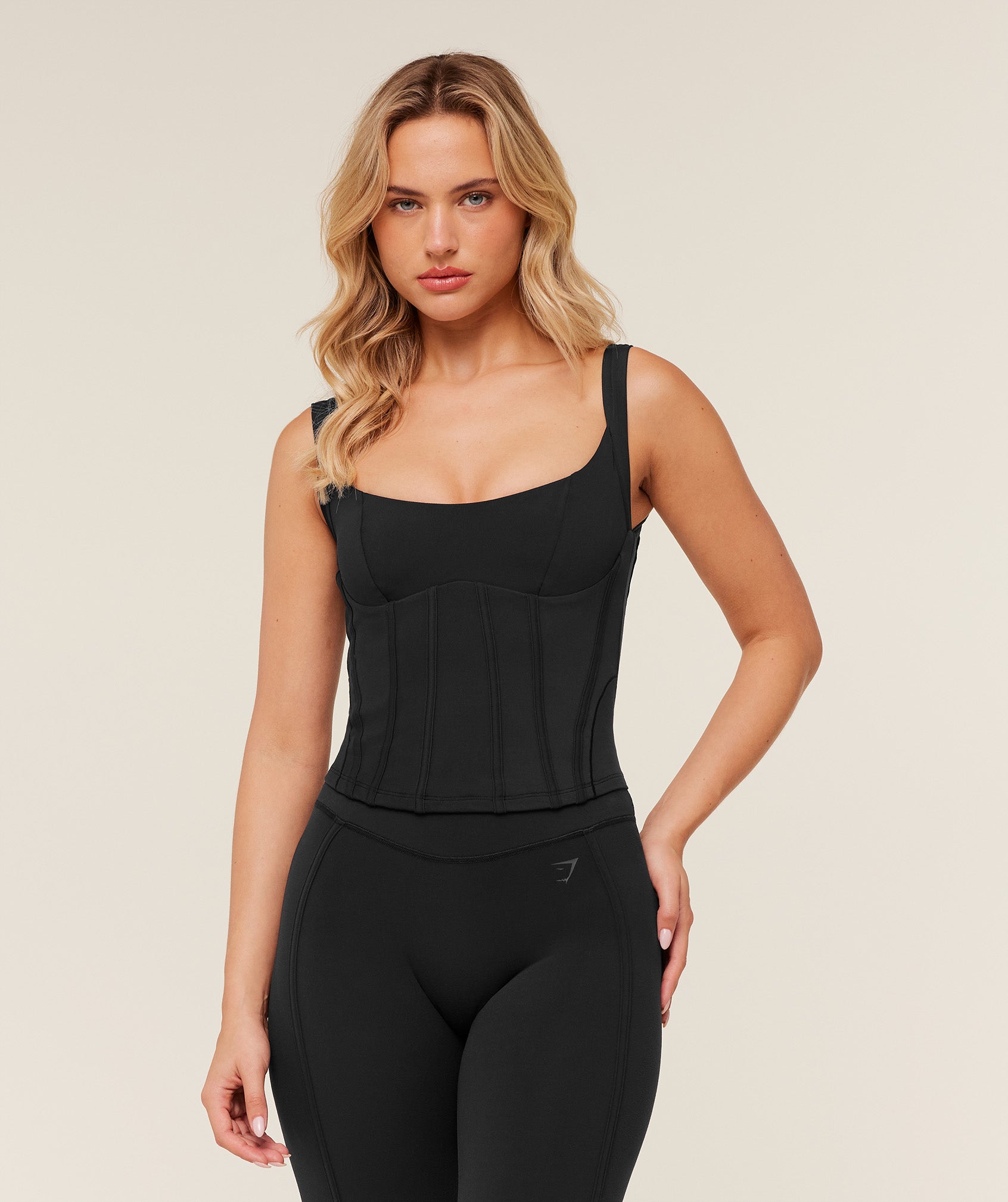 Gymshark Corset Tank Top - Black