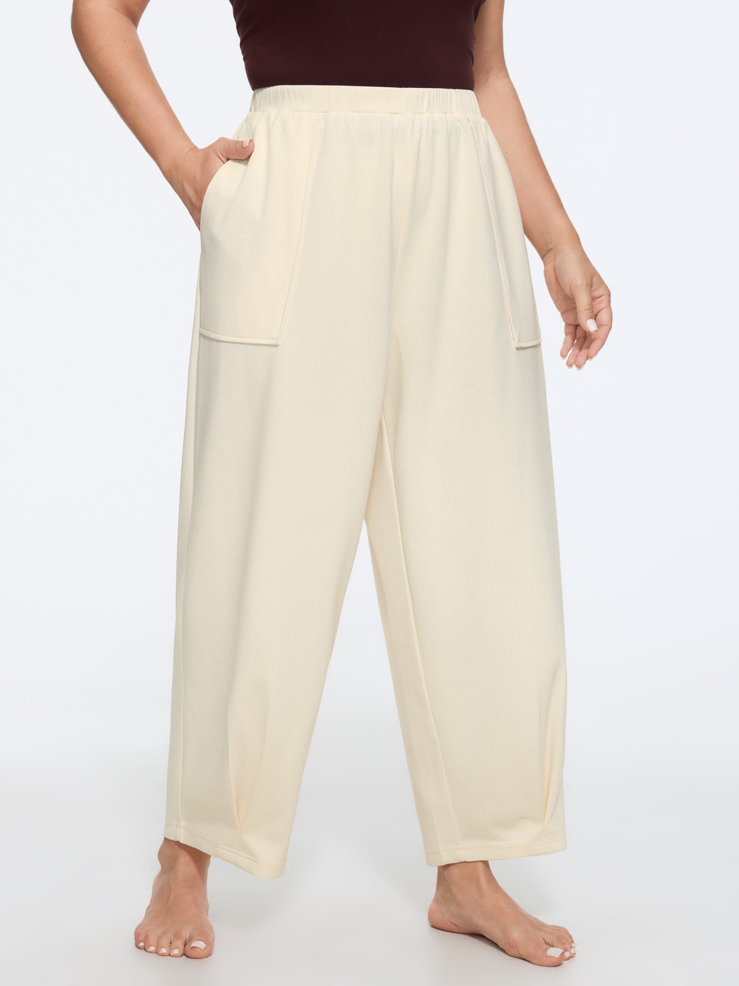Supersoft Elastic Waist Pockets Lounge Bottoms