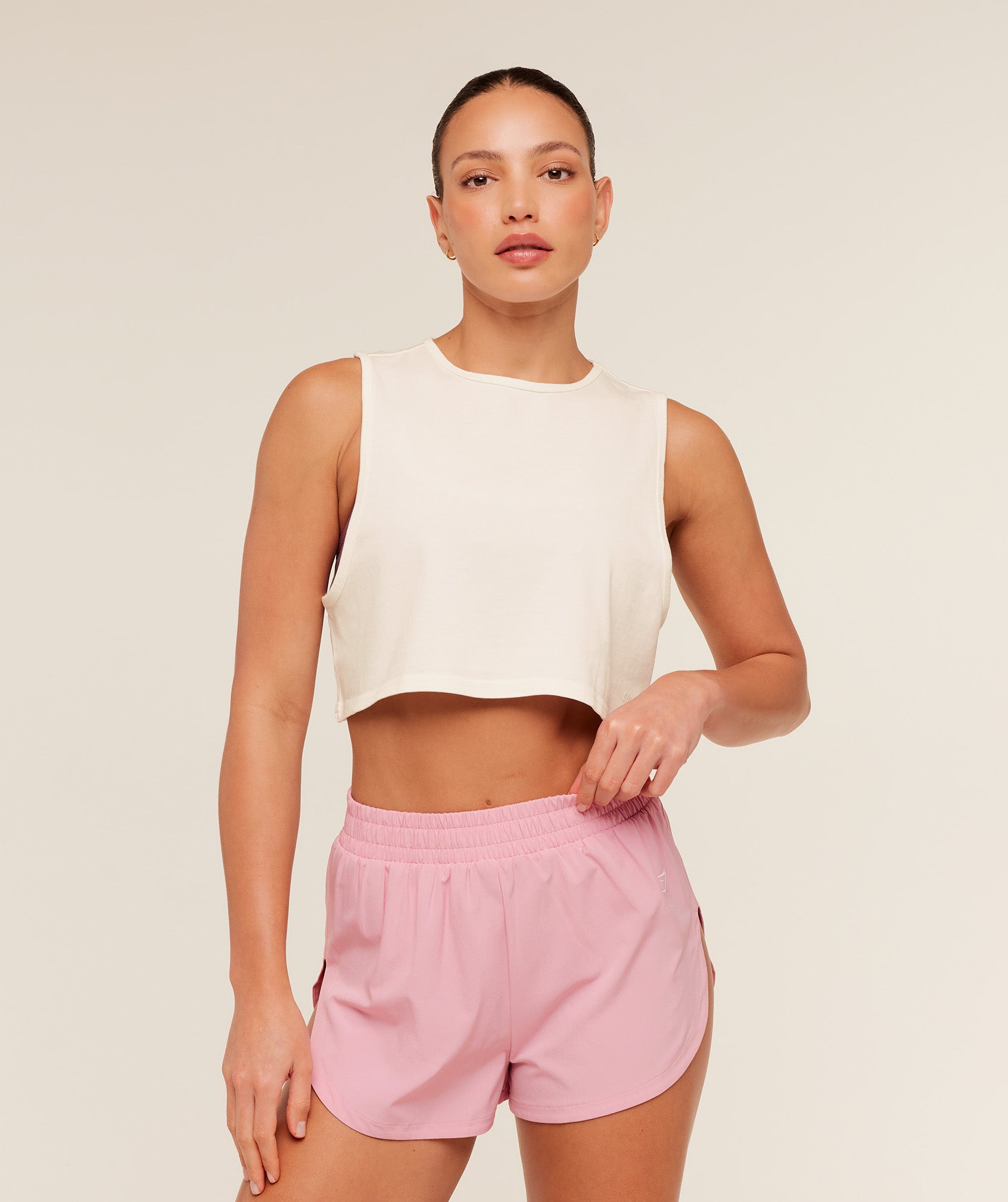 Gymshark To From Cut Off Tee - Soft White/Wash