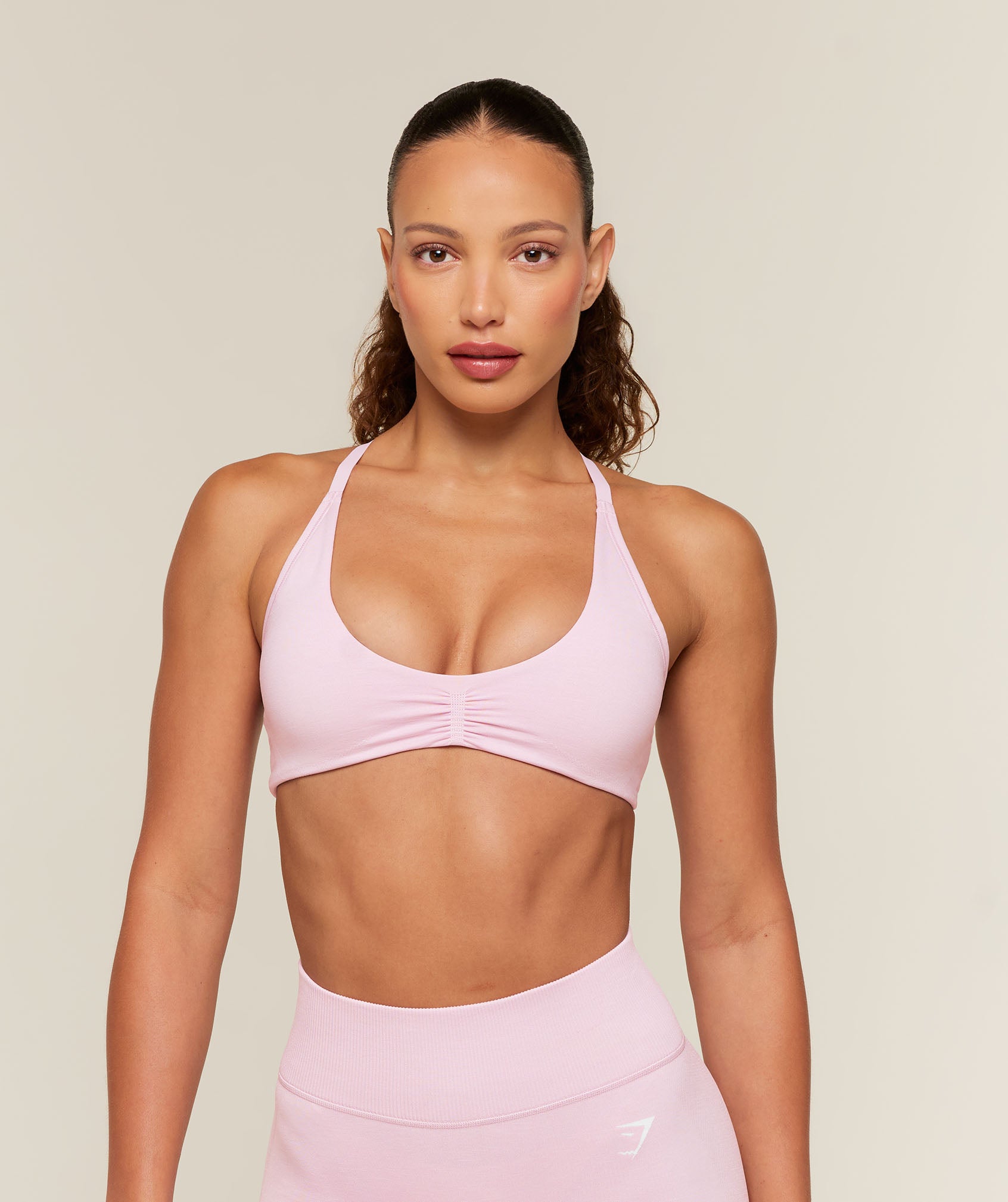 Gymshark Relay Seamless Light Support Sports Bra - Haze Pink
