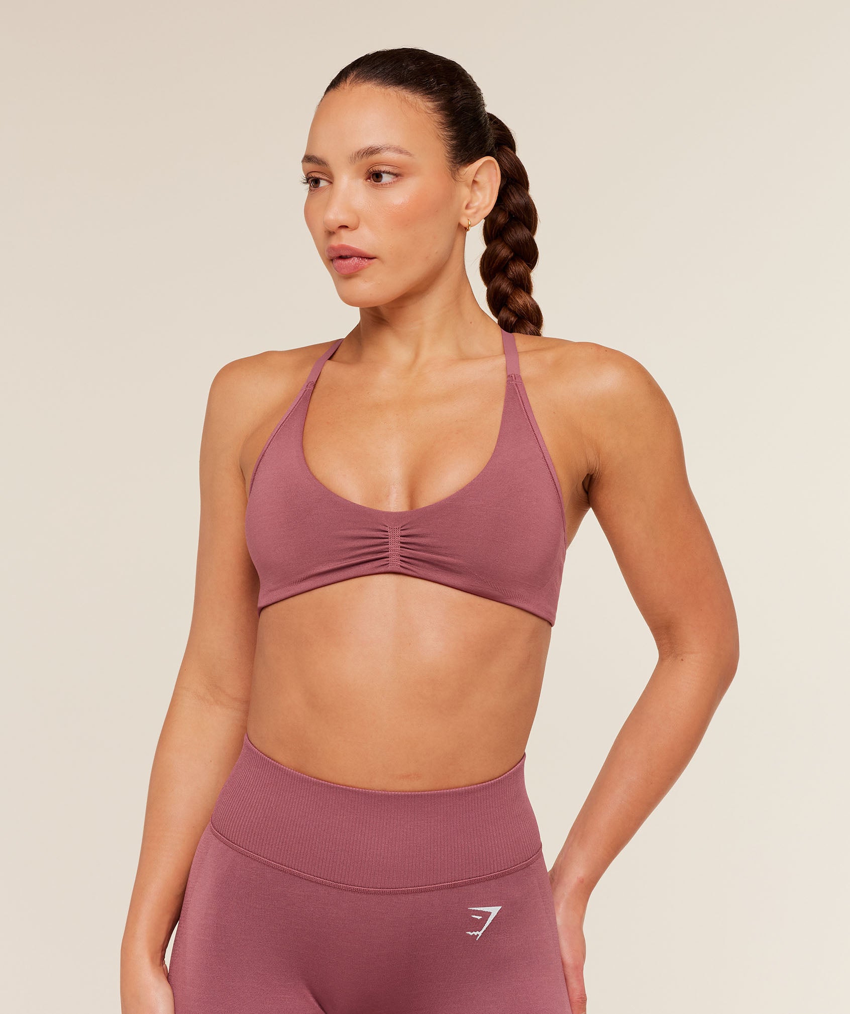 Gymshark Relay Seamless Light Support Sports Bra - Reset Pink