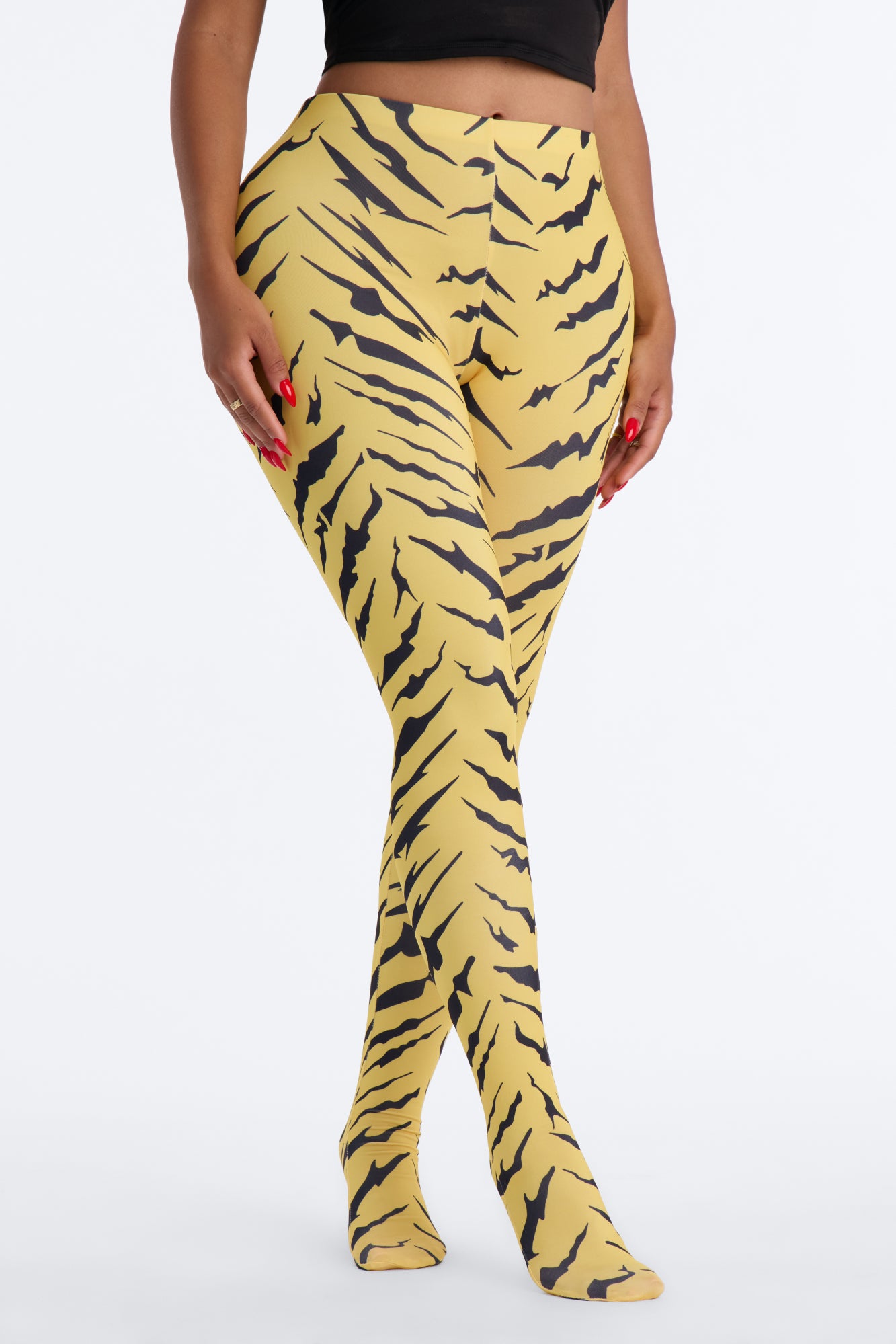 Fierce And Frisky Footed Leggings - Yellow/combo