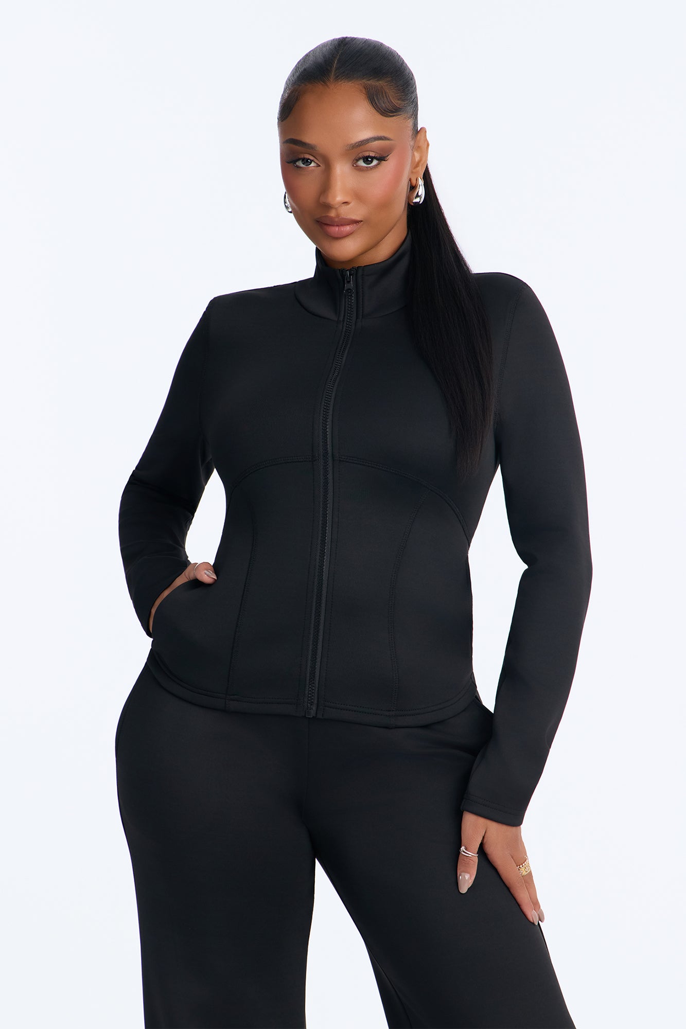 Make Your Move Scuba Pant Set - Black