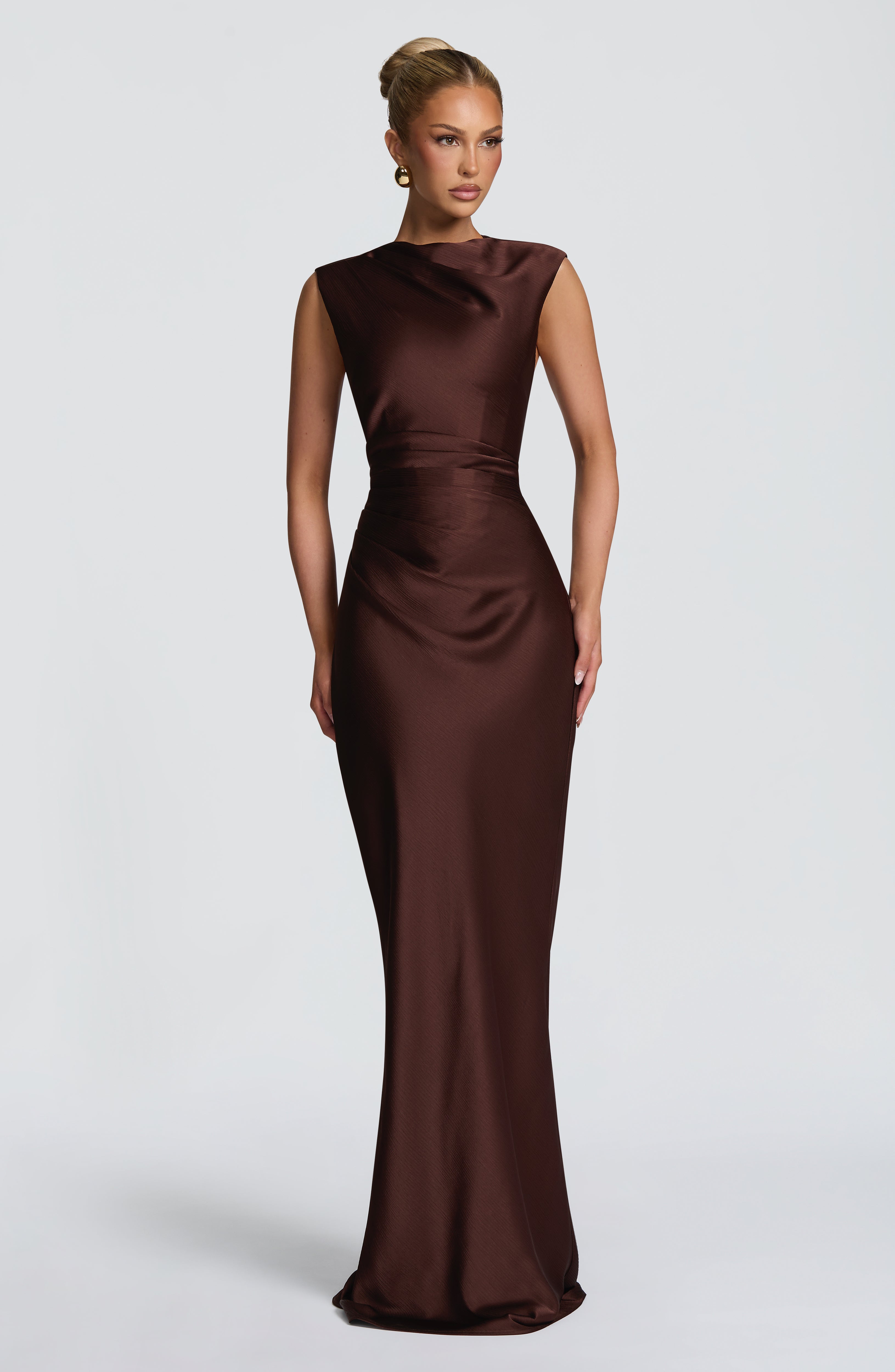 Avielle Maxi Dress - Plum Brown