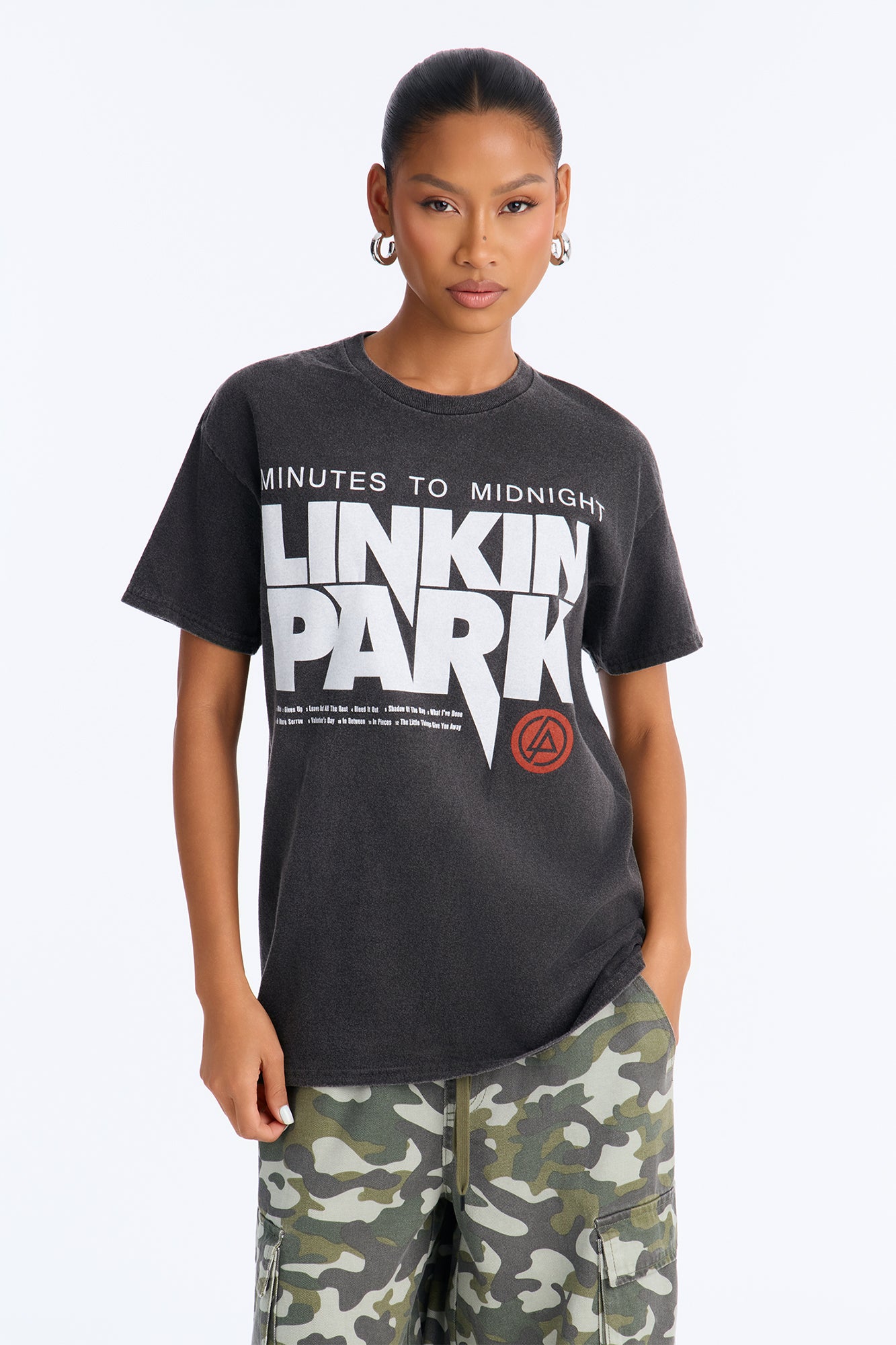 Linkin Park Classic Washed Band Tee - Black