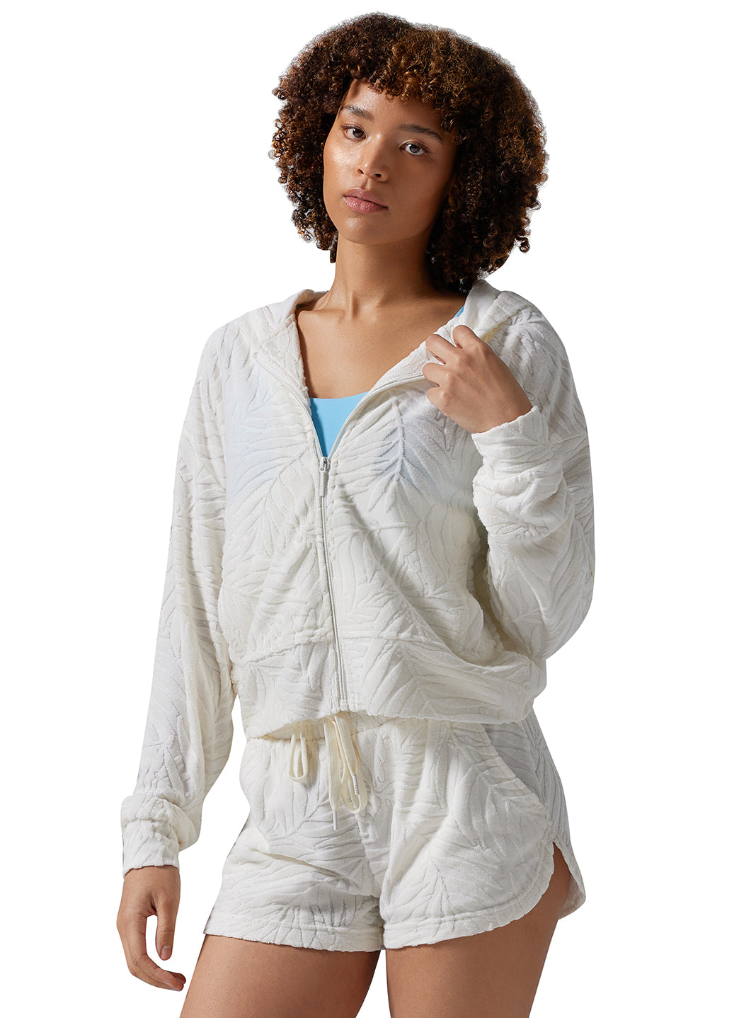 Tavi Palm Terry Zip Hoodie
