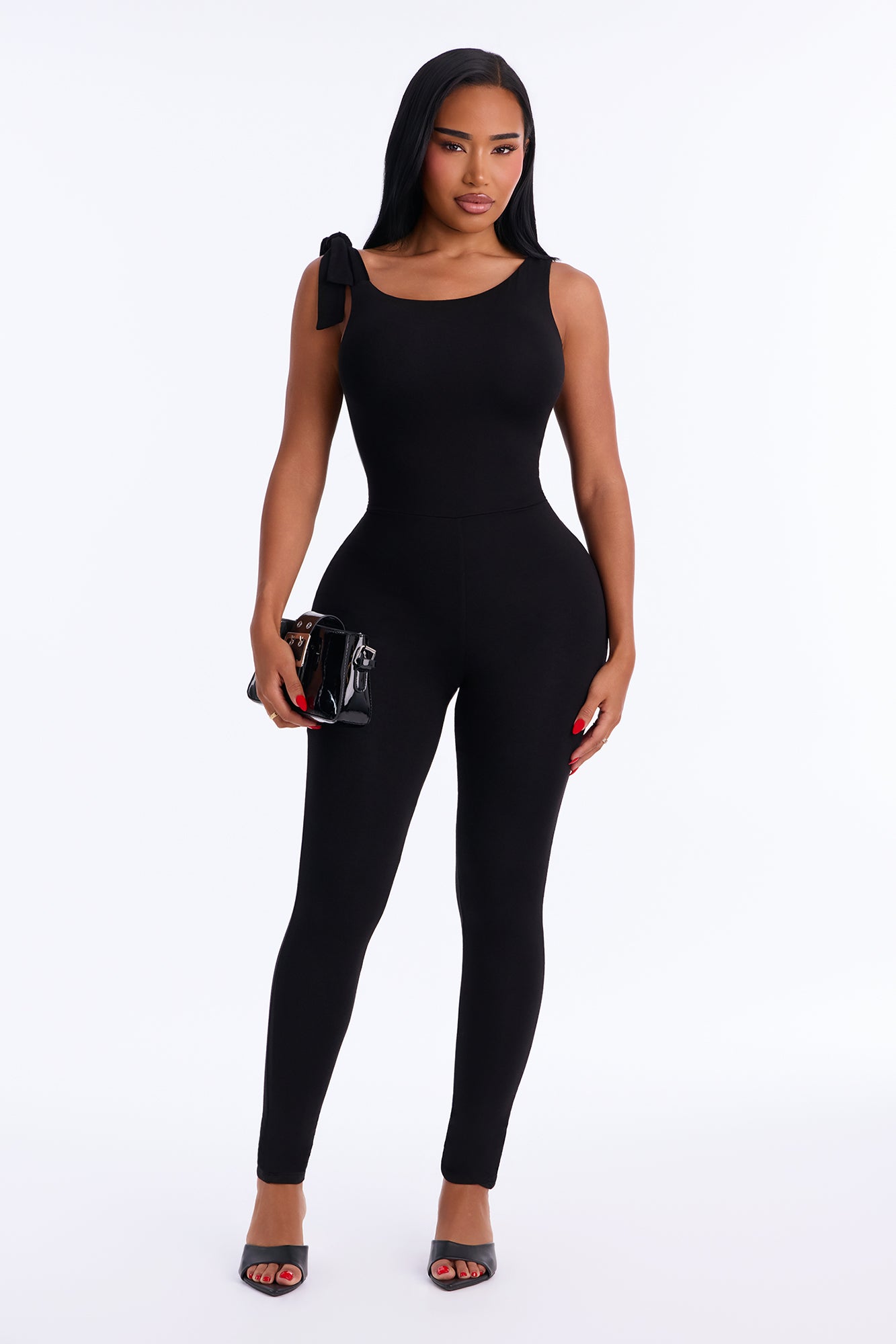 Sweet Like Candy Skinny Leg Jumpsuit - Black