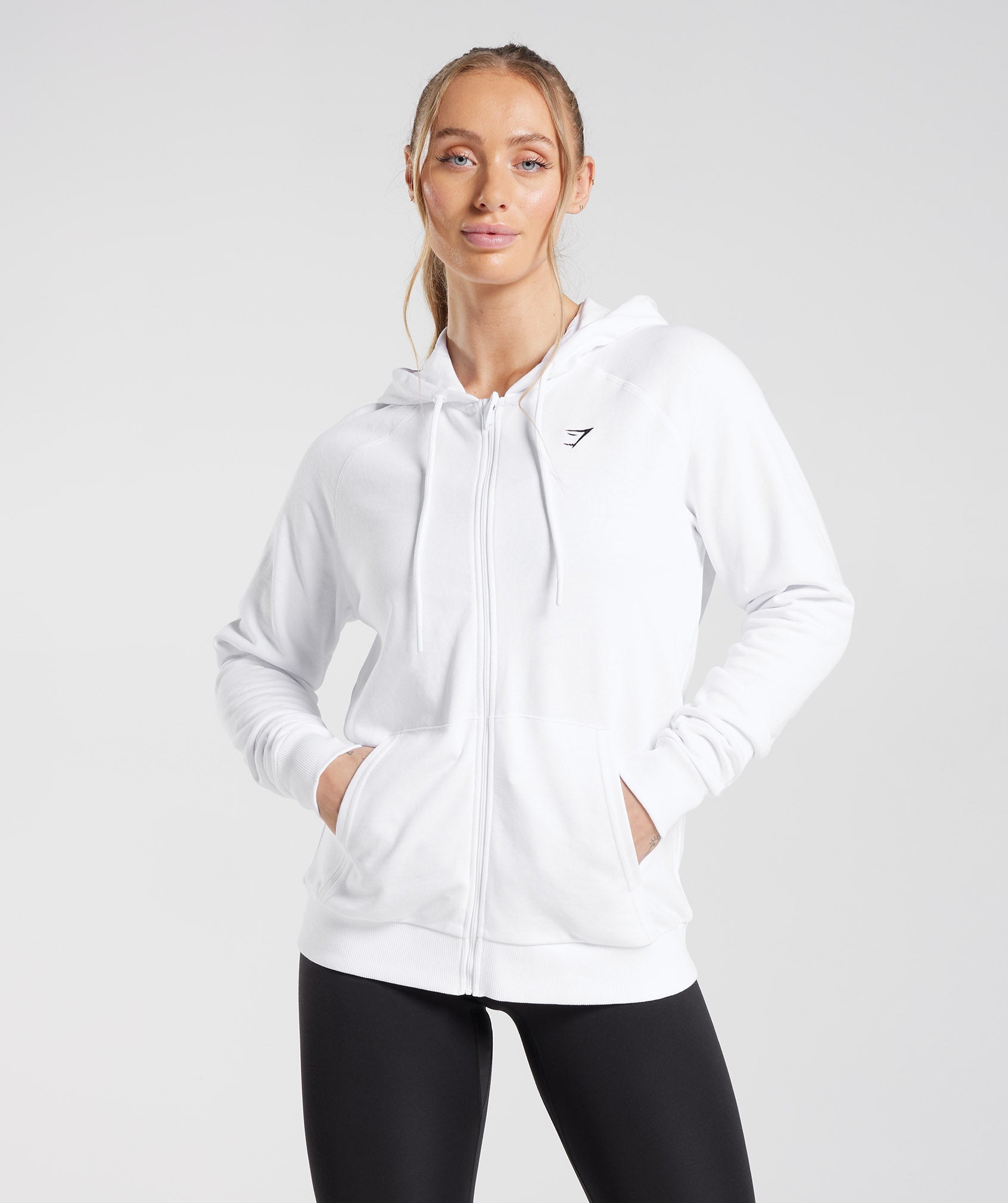 Gymshark Training Zip Hoodie - White