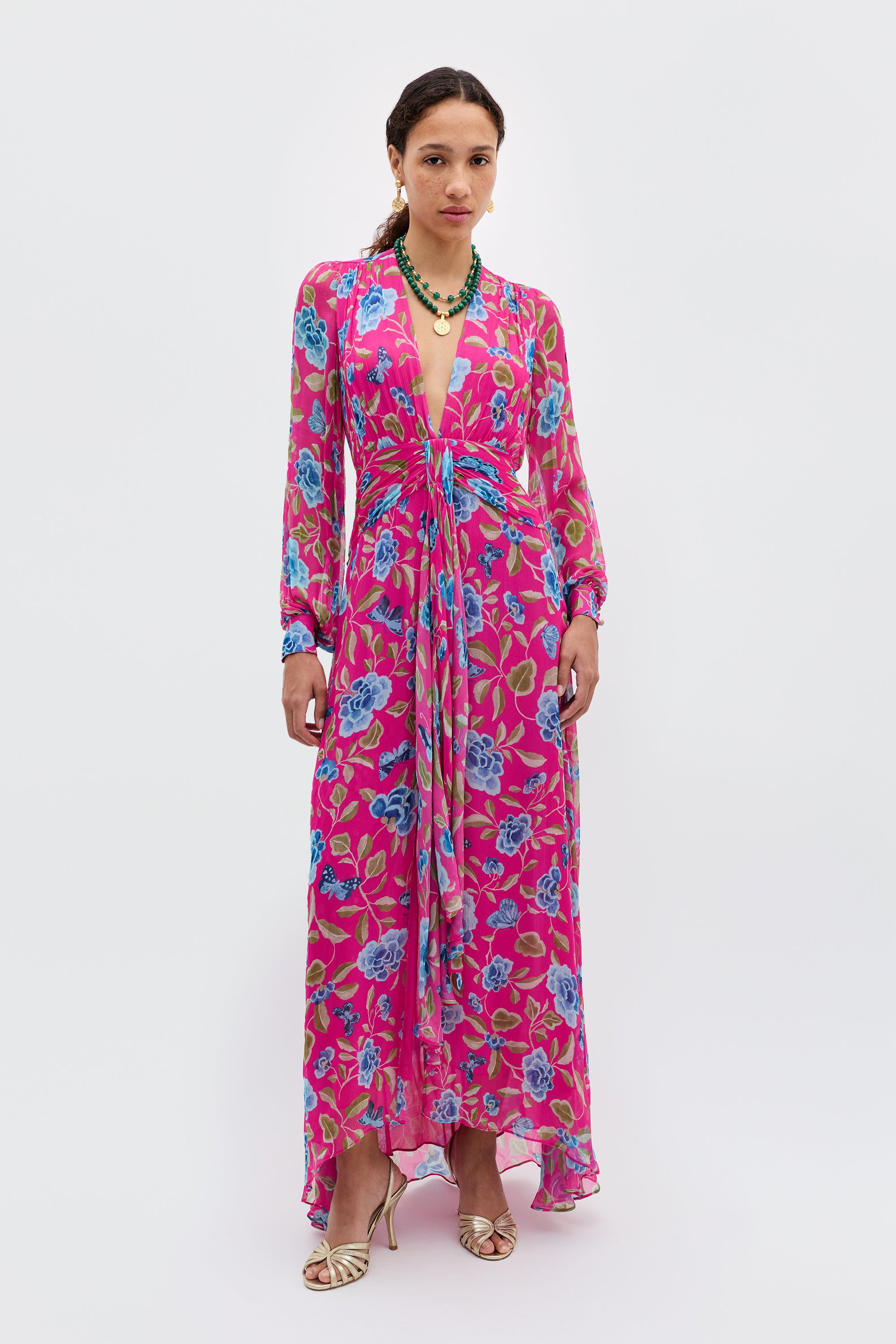 Meera - Butterfly Floral Magenta