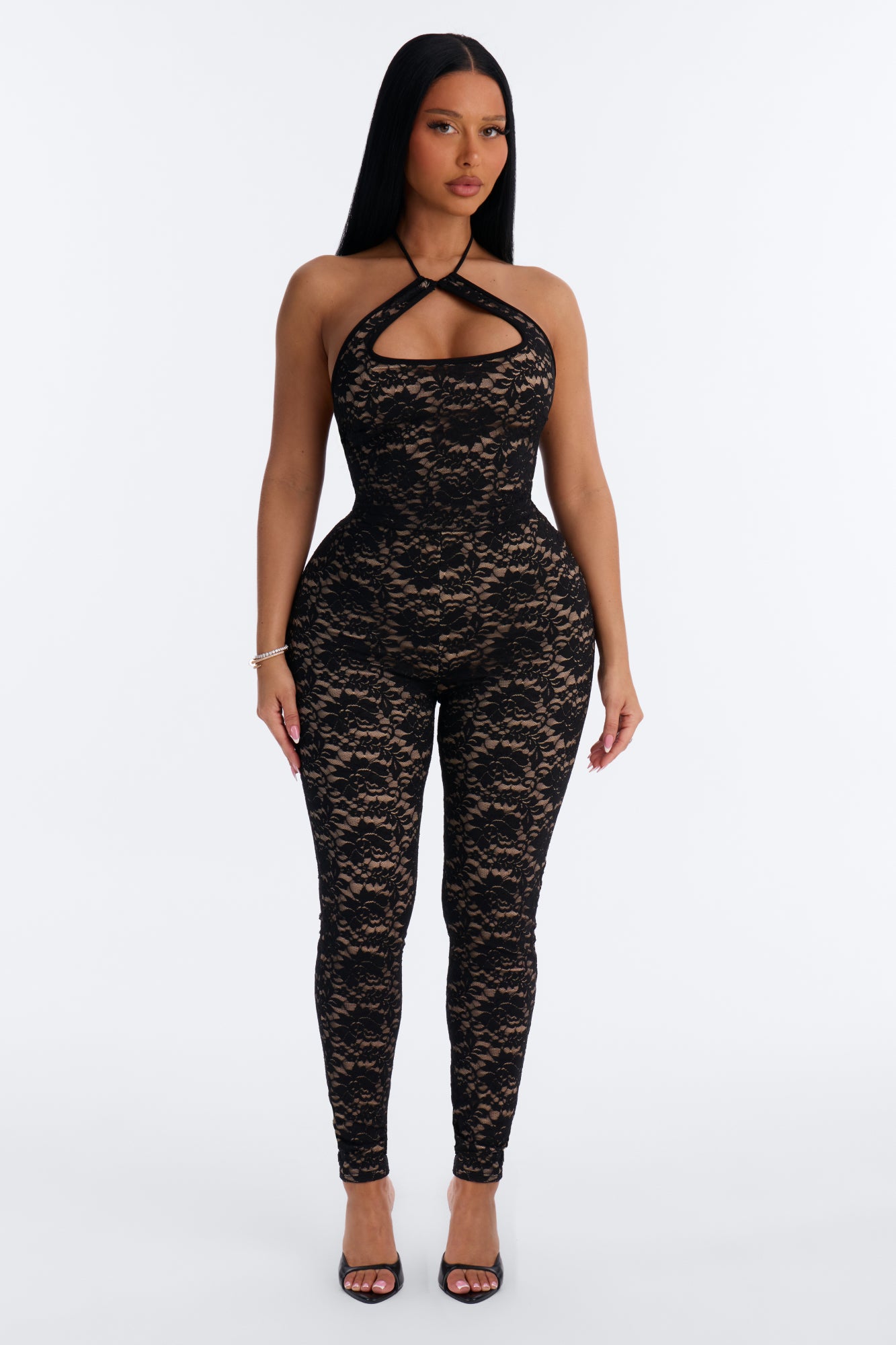 Laced In Temptation Skinny Leg Jumpsuit - Black