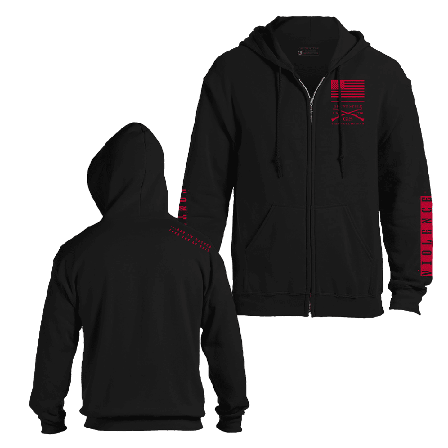 Controlled Violence Full-Zip Hoodie - Black
