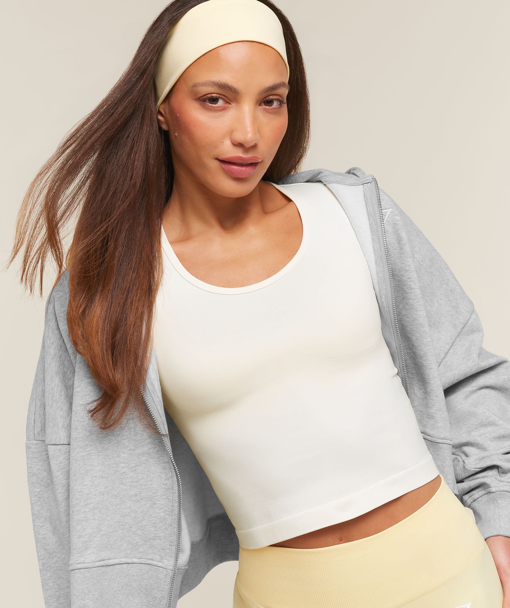 Gymshark Everyday Seamless Tight Fit Crew Neck Tee - Soft White