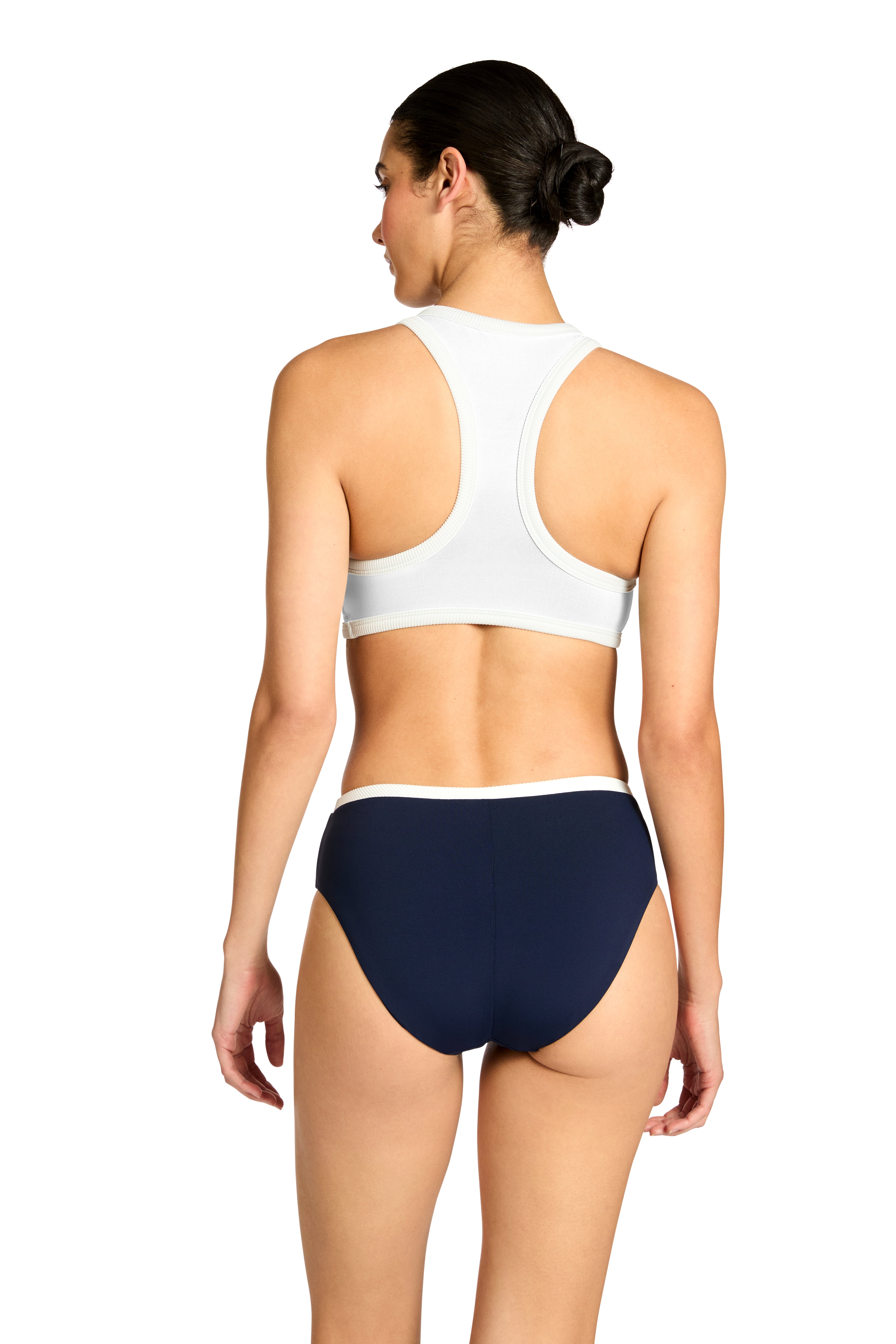 Robin Piccone Navy/Grass/Cream Jacqui High Waist Bottom