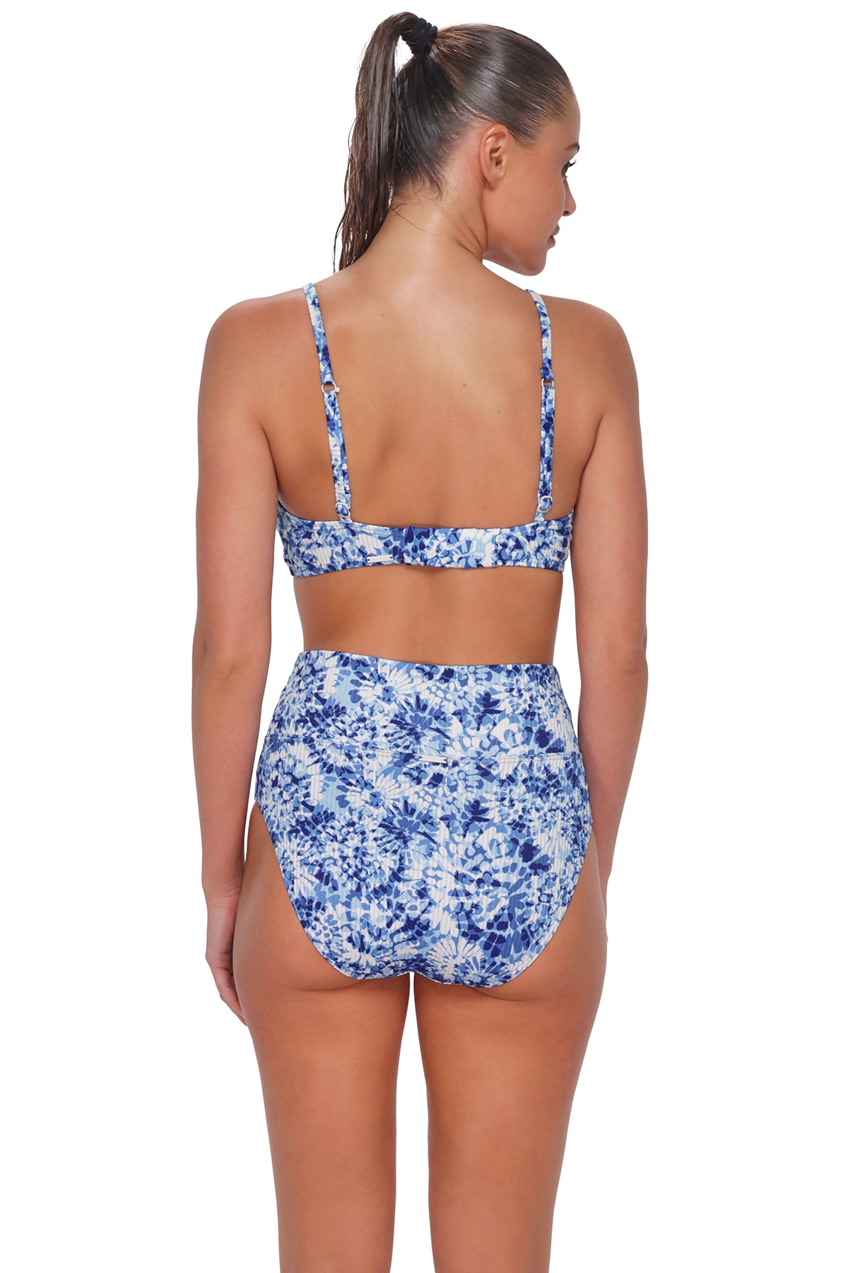 Sunsets Island Ink Rib Hannah High Waist Bottom