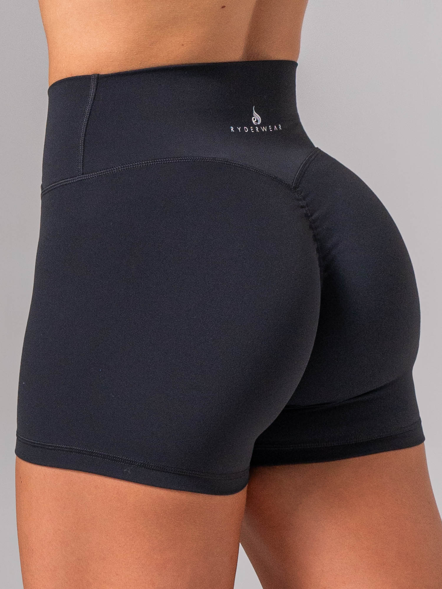 NKD Invisible Scrunch Crossover Shorts - Midnight Black