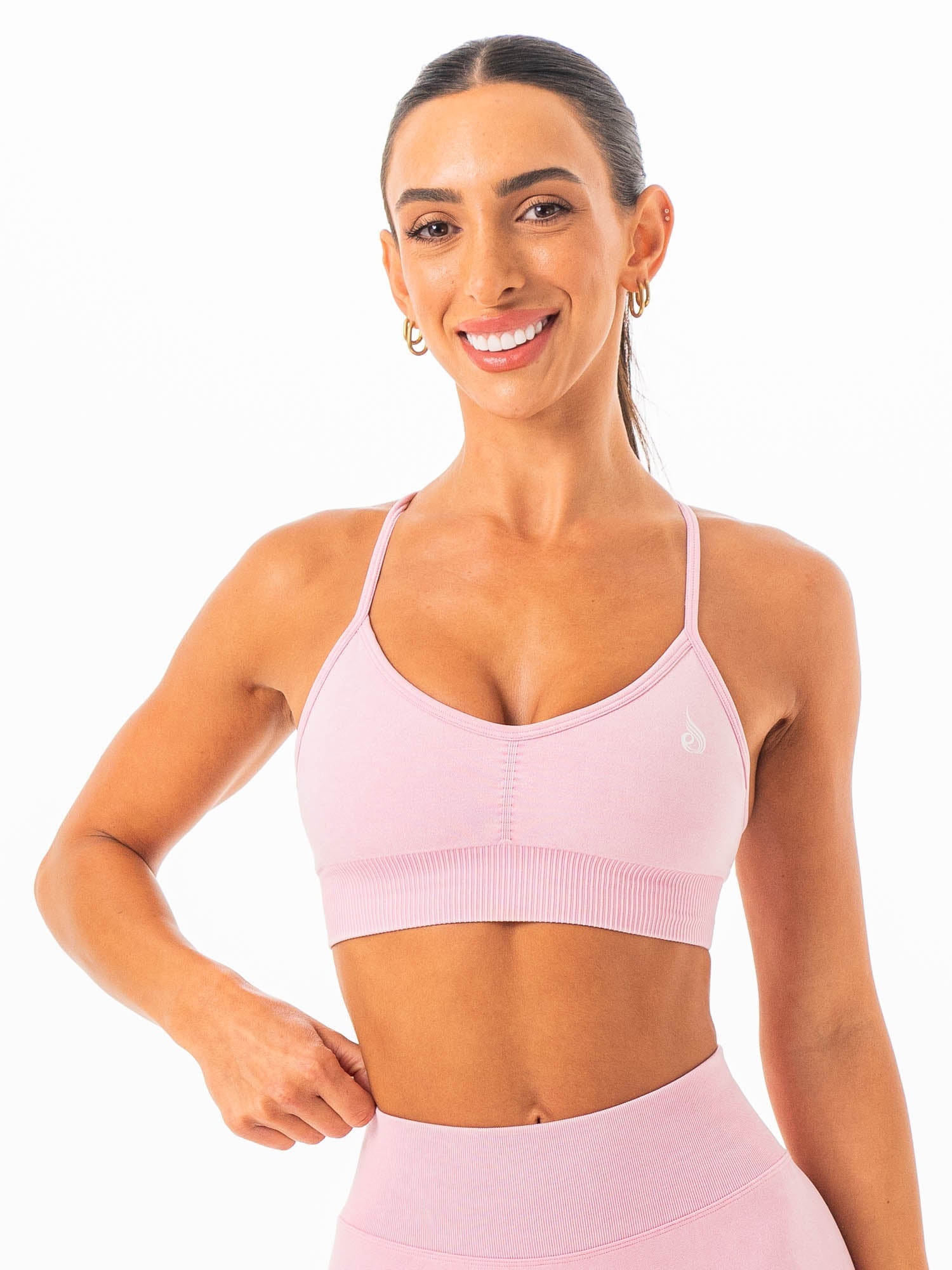 Stonewash Seamless Sports Bra - Blush Stonewash