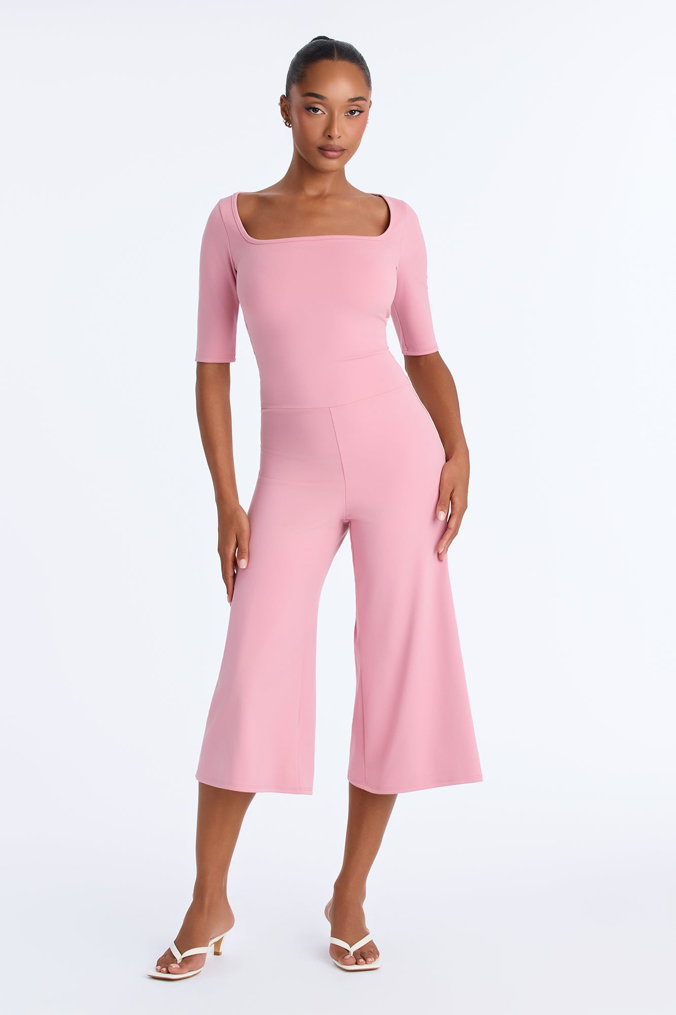 Celeste Gaucho Jumpsuit - Pink