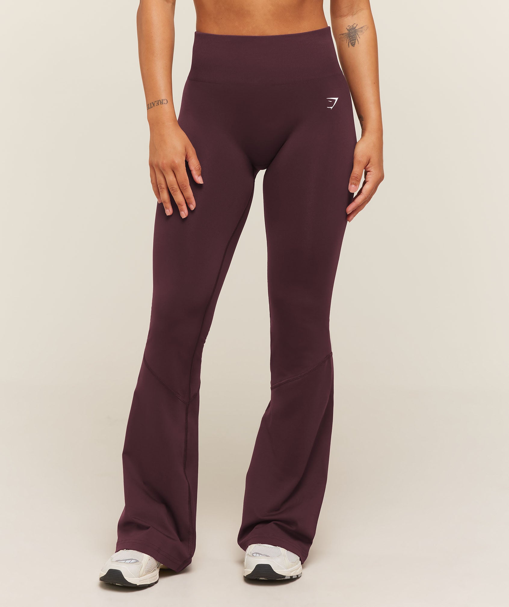 Gymshark Everyday Seamless Flared Leggings - Cherry Purple