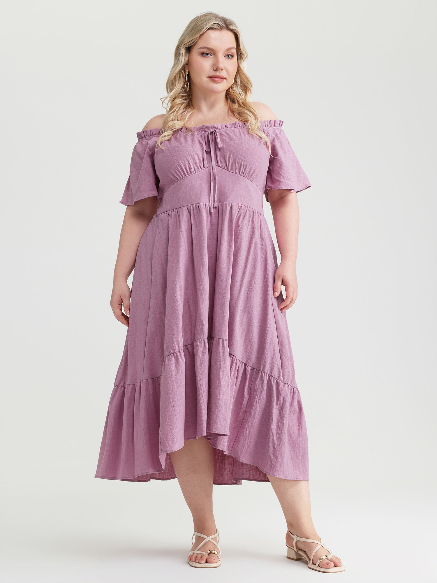 Pure Cotton Adjustable Sleeve Pockets Mdii Dress