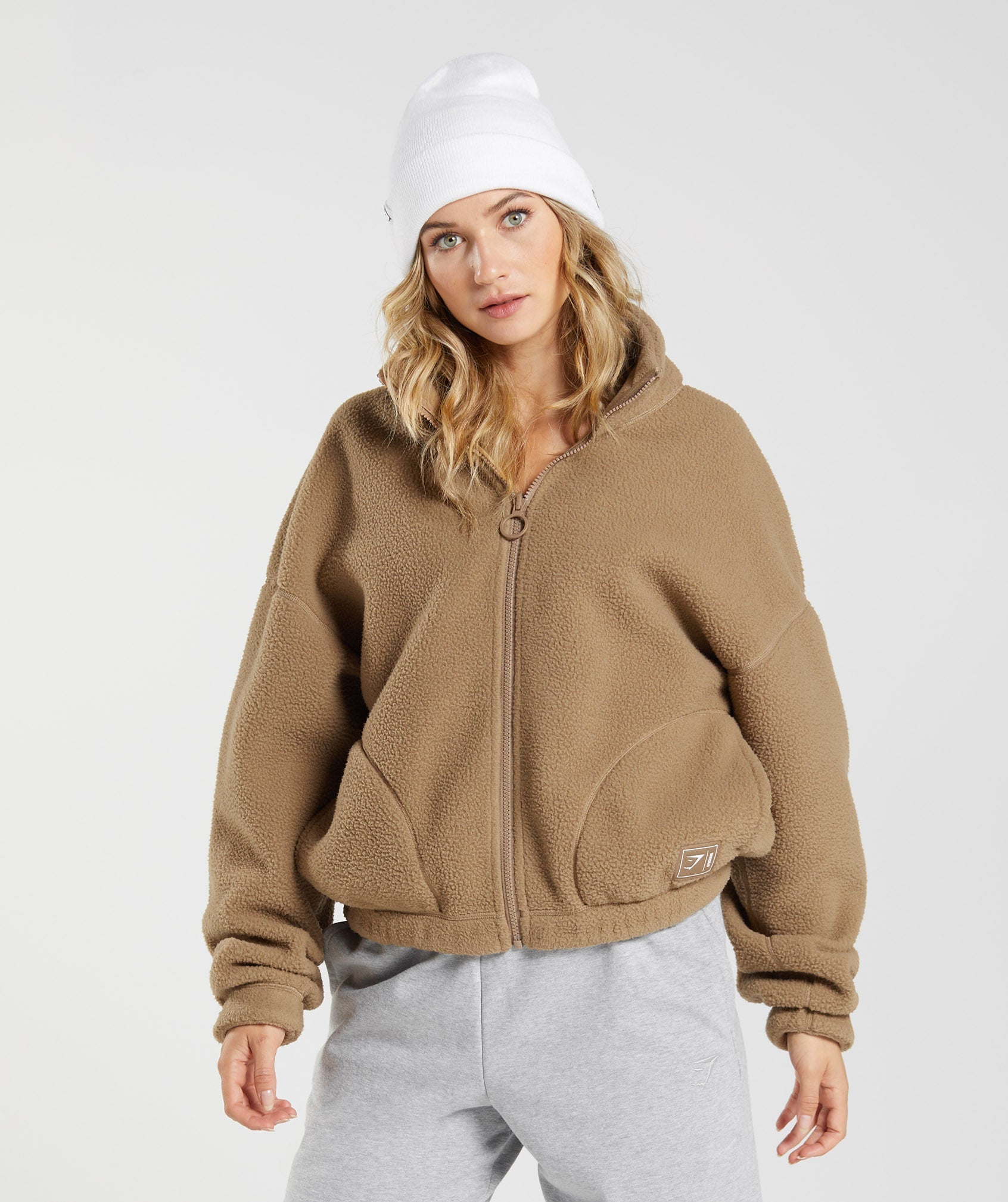 Gymshark Sherpa Jacket - Brown