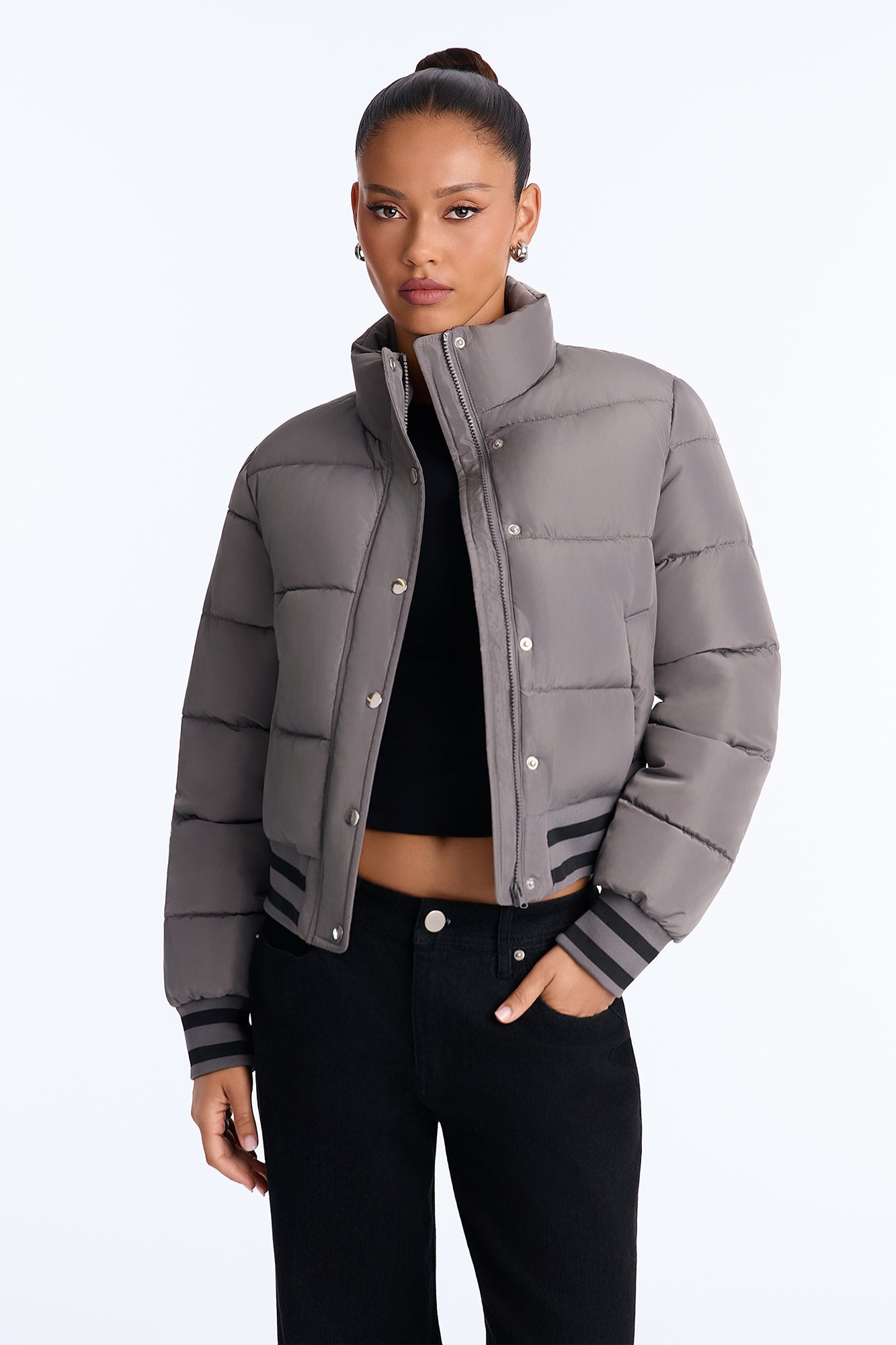 Mrs. Jackson Puffer Jacket - Charcoal