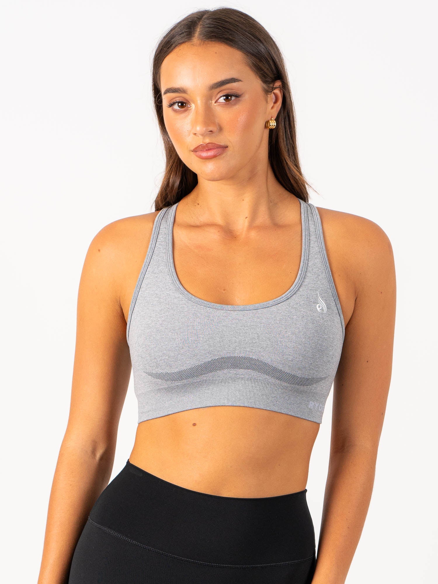 Staples Seamless Racer Back Sports Bra - Grey Marl