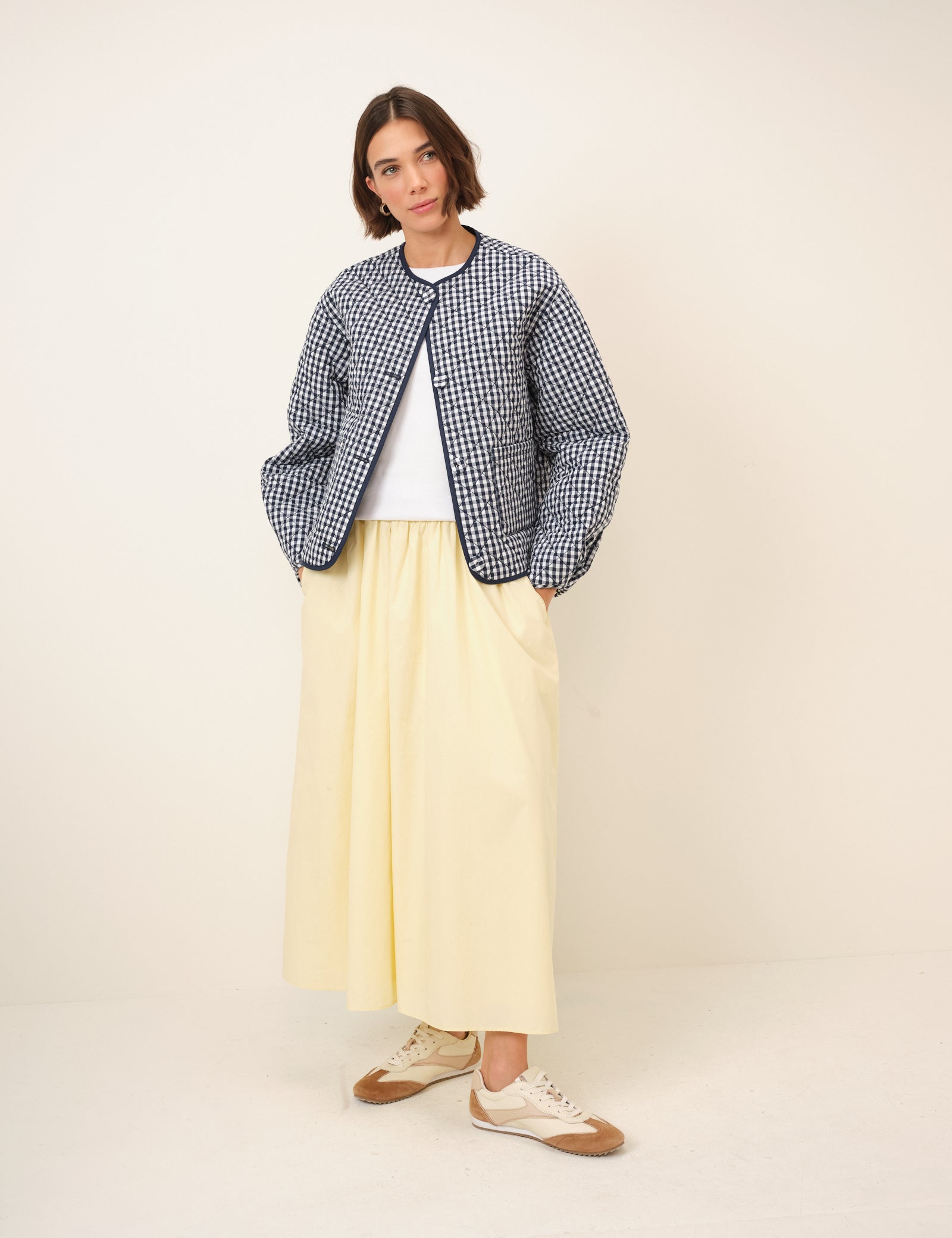 Reversible Navy Gingham Jacket