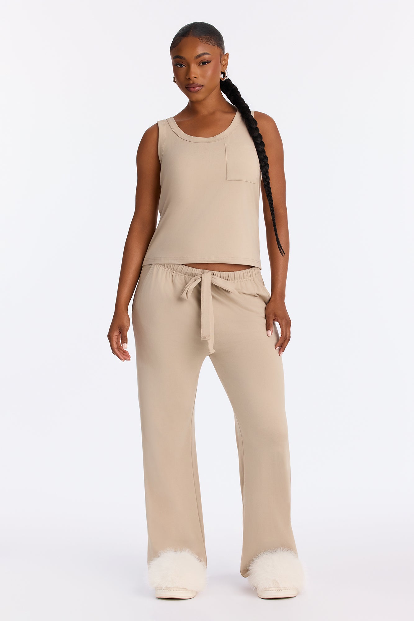 Darling Dreams PJ Jogger Pant Set - Tan