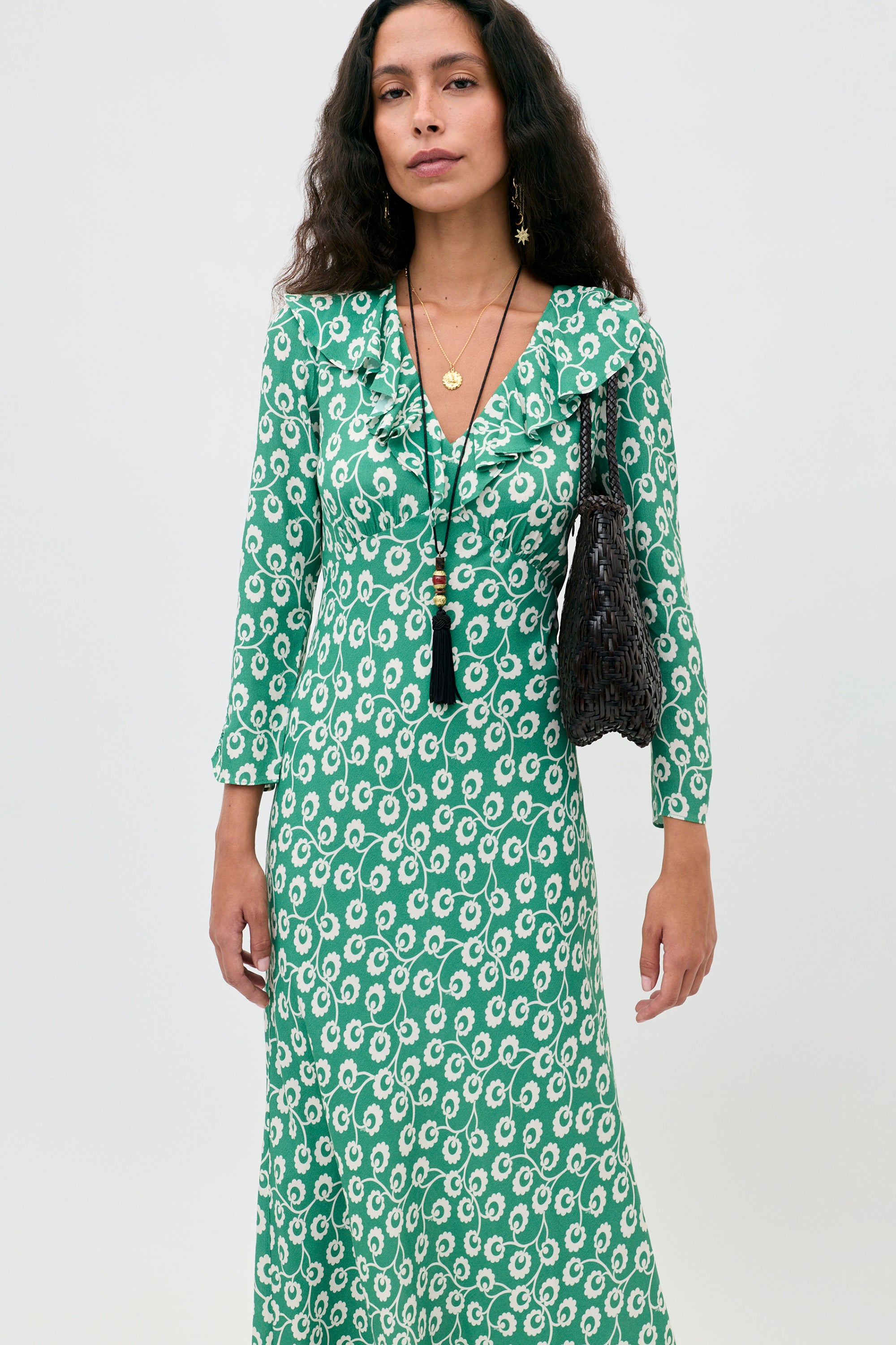 Delphine -  Wishing Floral Green