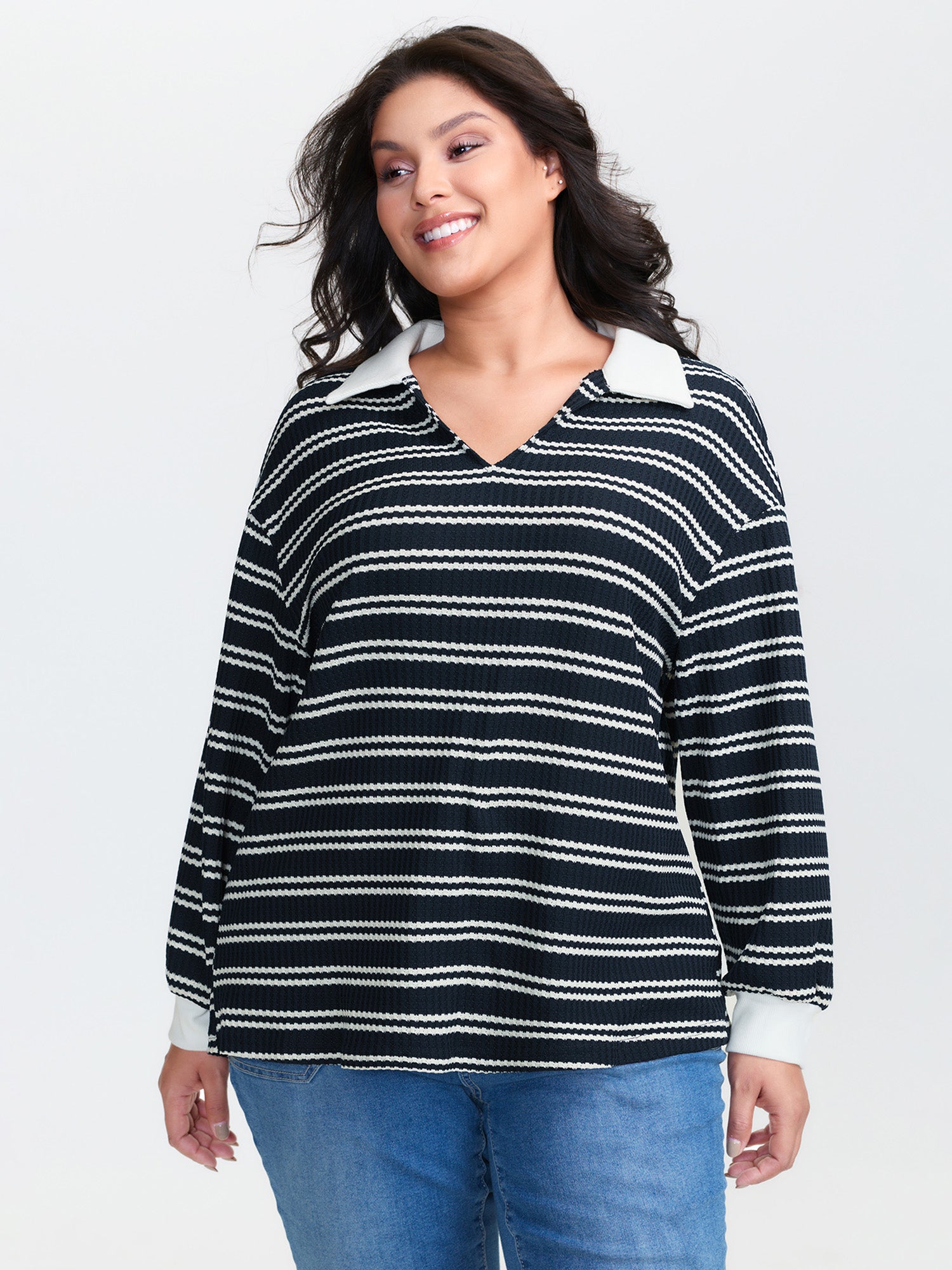 Stripe Print Layered T-Shirt