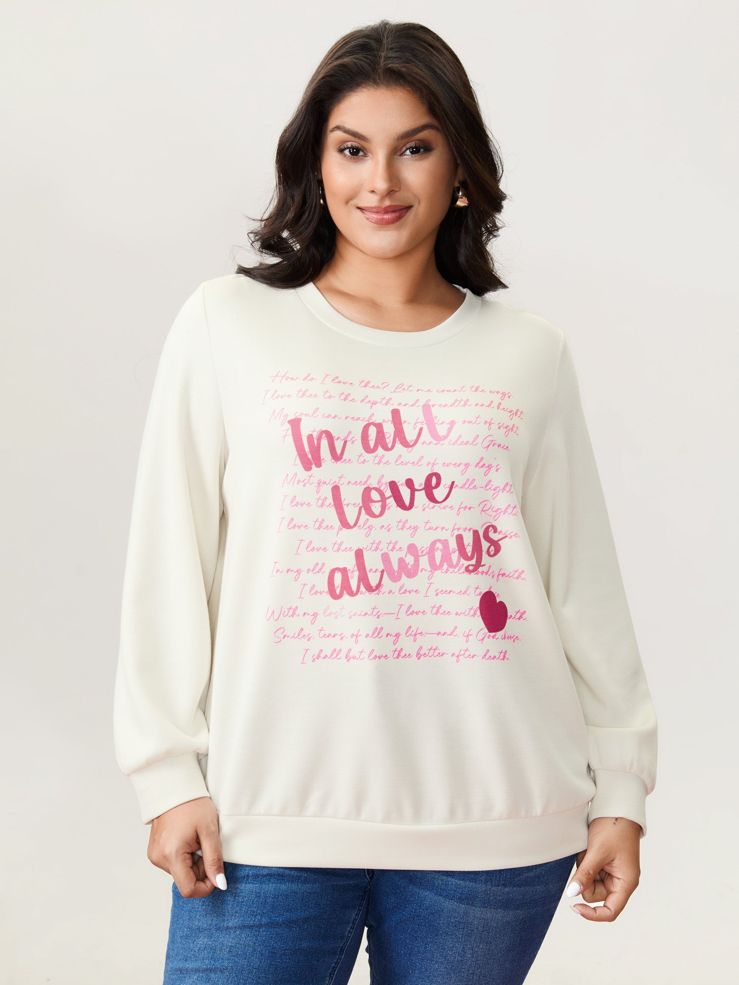 Love Letter Pattern Sweatshirt