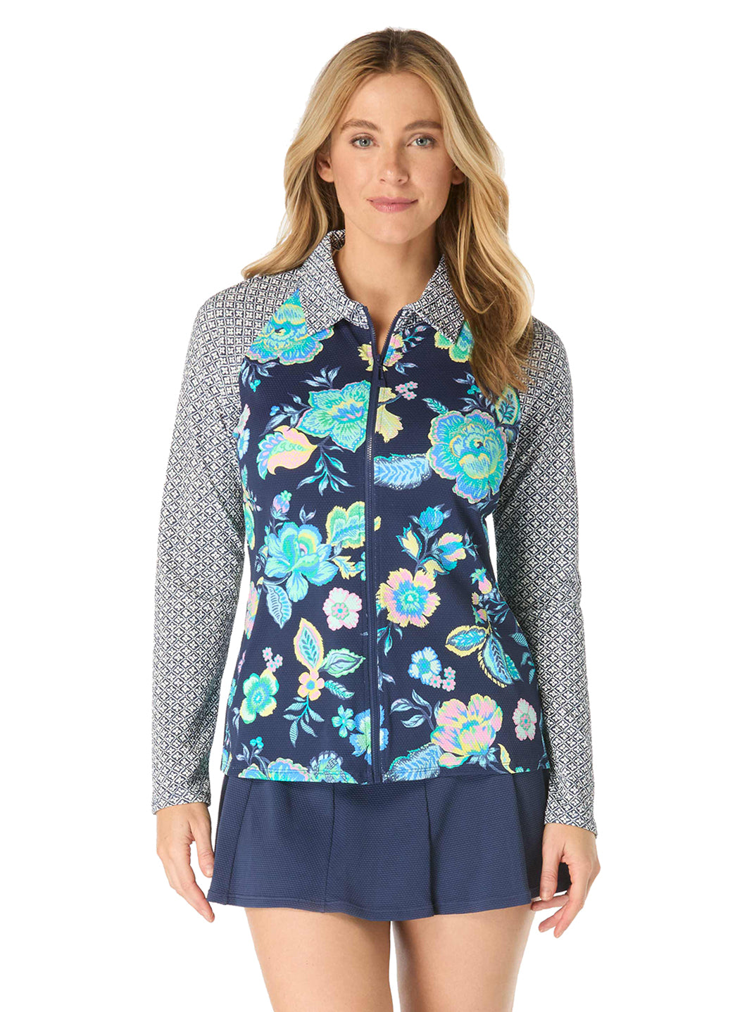 Beach House Women's Diamond Meadows Pique Karen Rash Guard