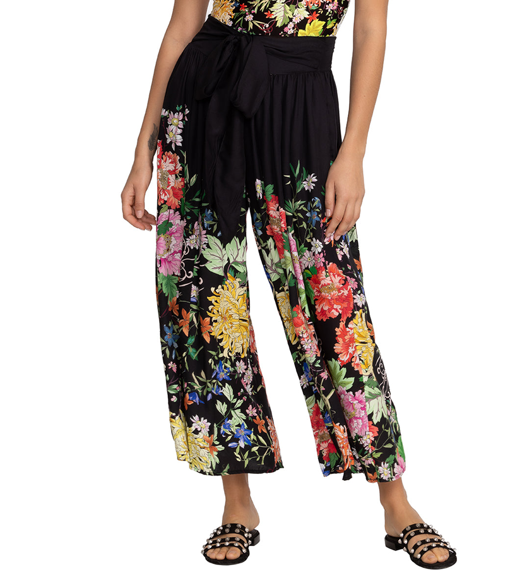 Johnny Was Women's Metalli Notte Palazzo Cropped Pant