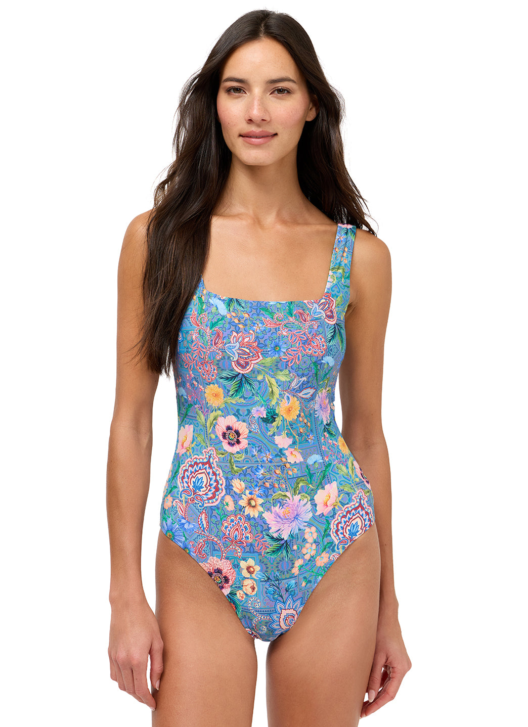 Johnny Was Women's Lillliana Reversible Square Neck One Piece Swimsuit