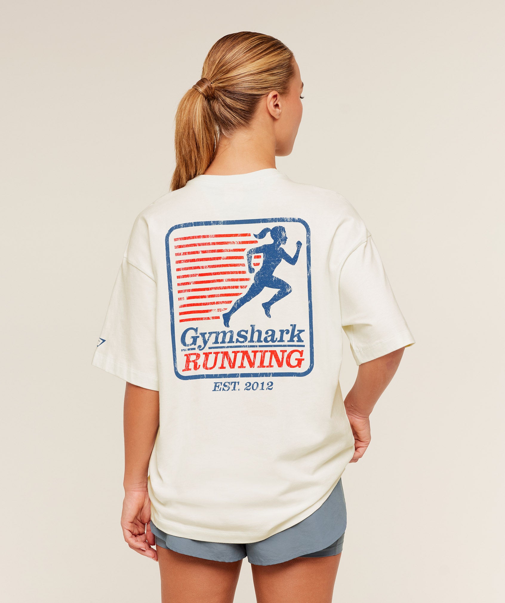 Gymshark Run Club Graphic Short Sleeve T-Shirt - Soft White