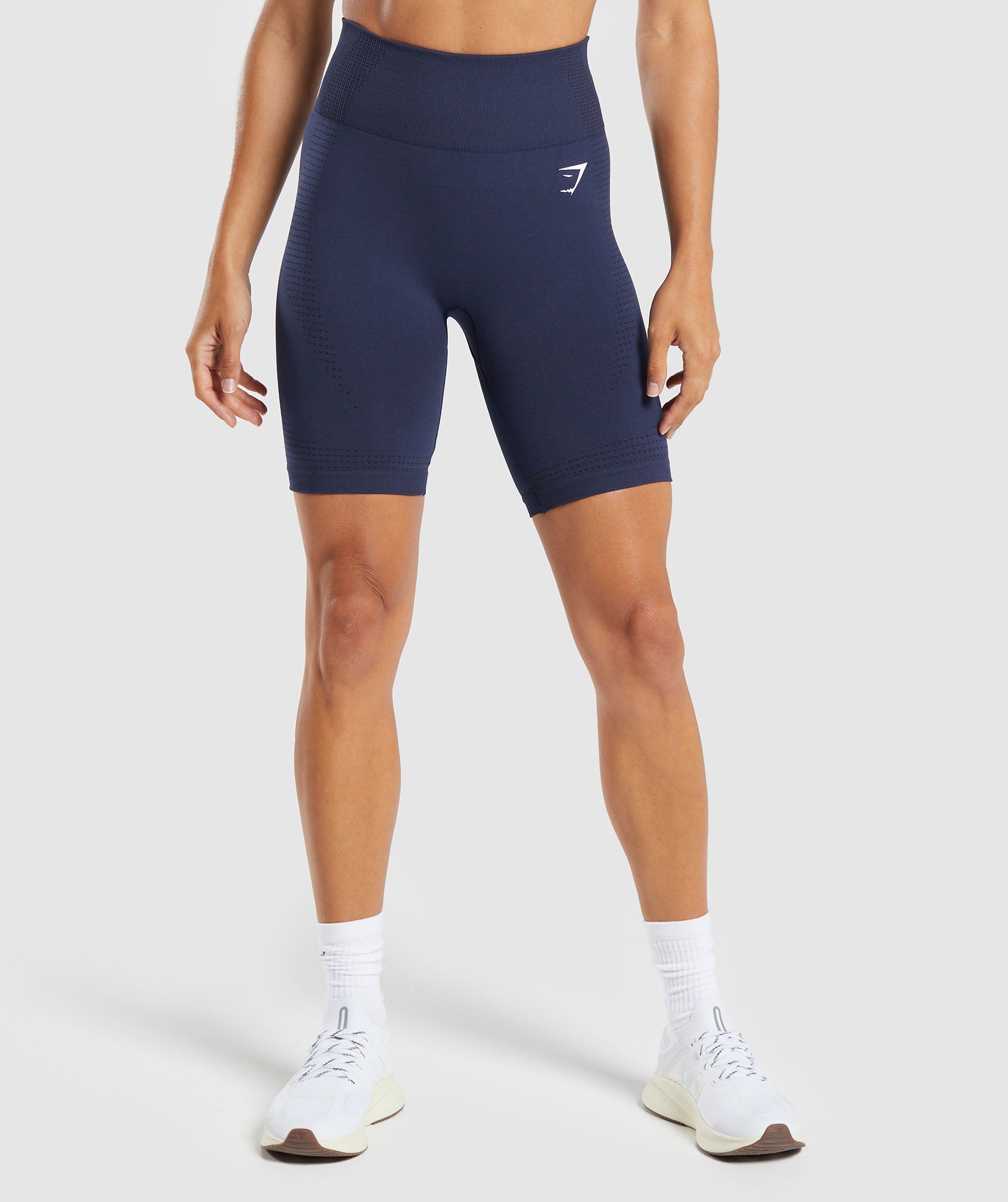 Gymshark Vital Seamless 7 inch Shorts - Heavy Blue/Marl