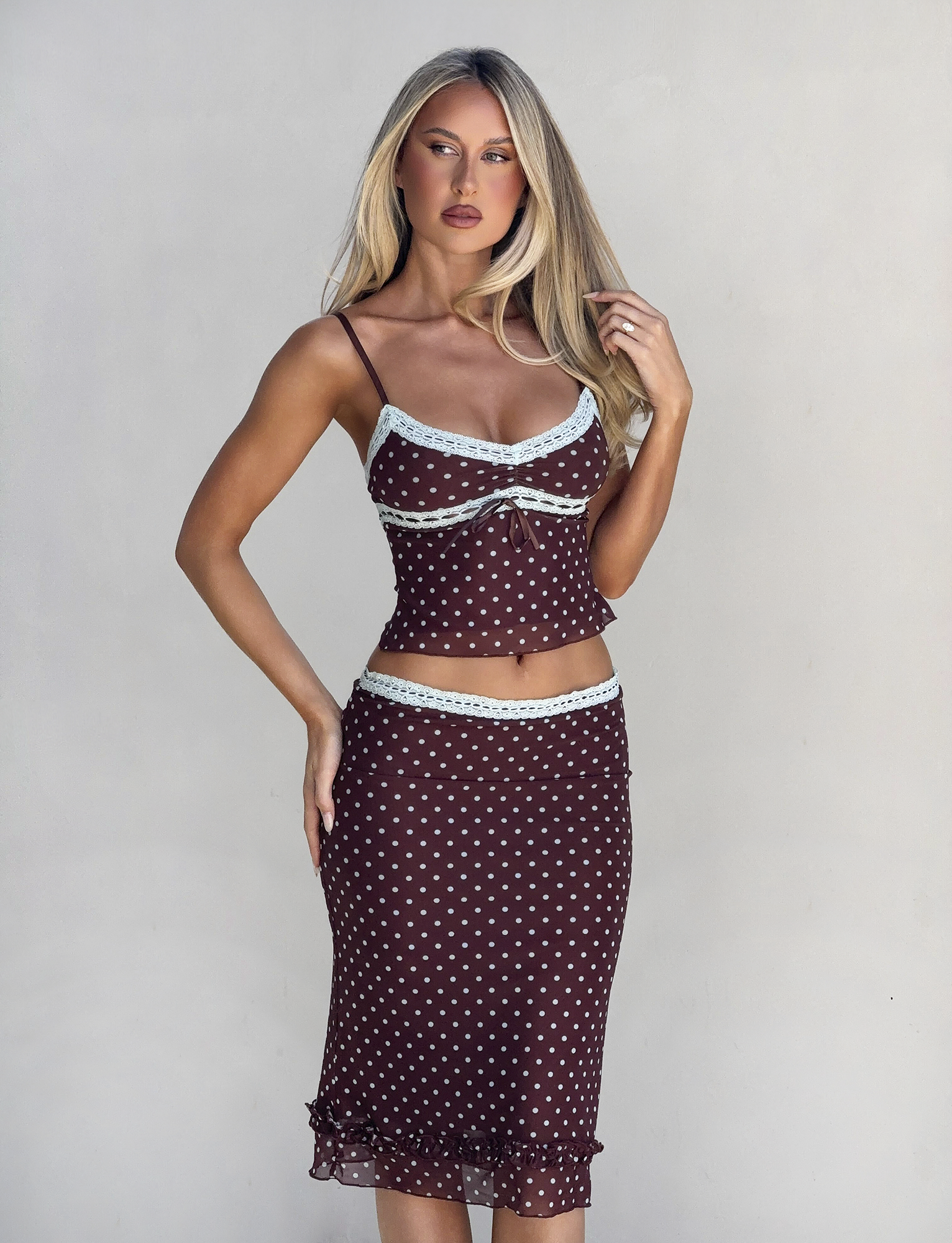 AMARA MIDI SKIRT - POLKA DOT